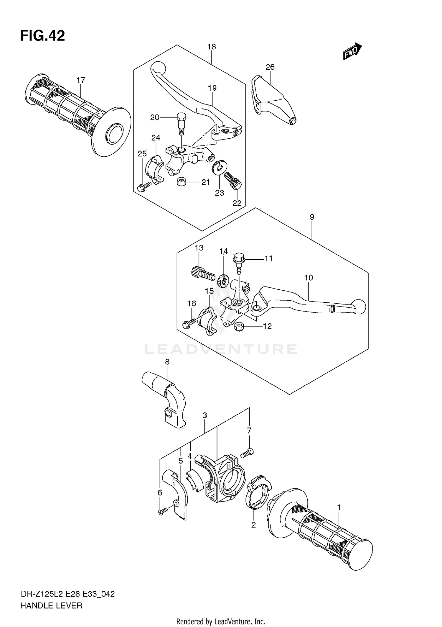 HANDLE LEVER (DR-Z125 E33)