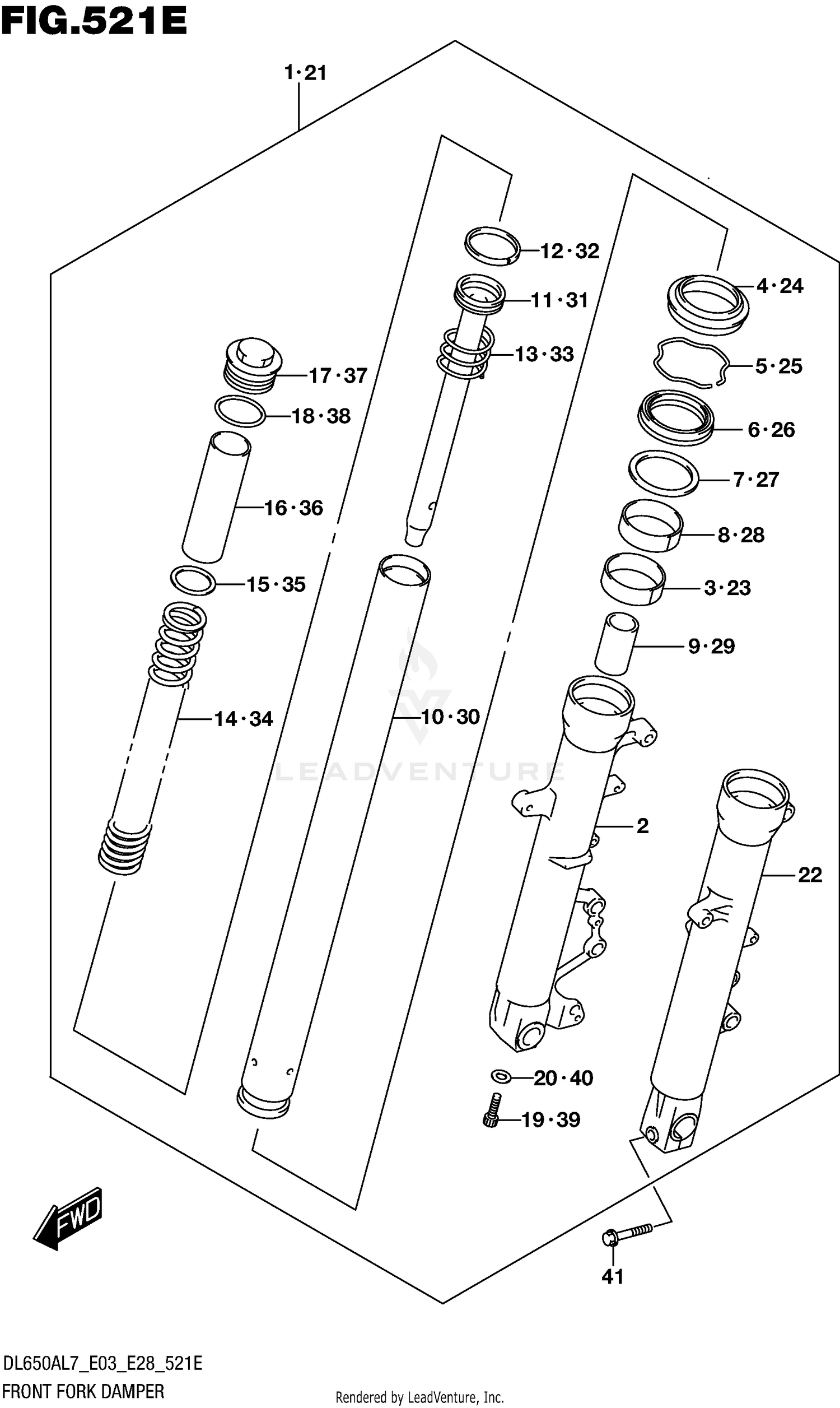 FRONT FORK DAMPER (DL650XAL7 E28)
