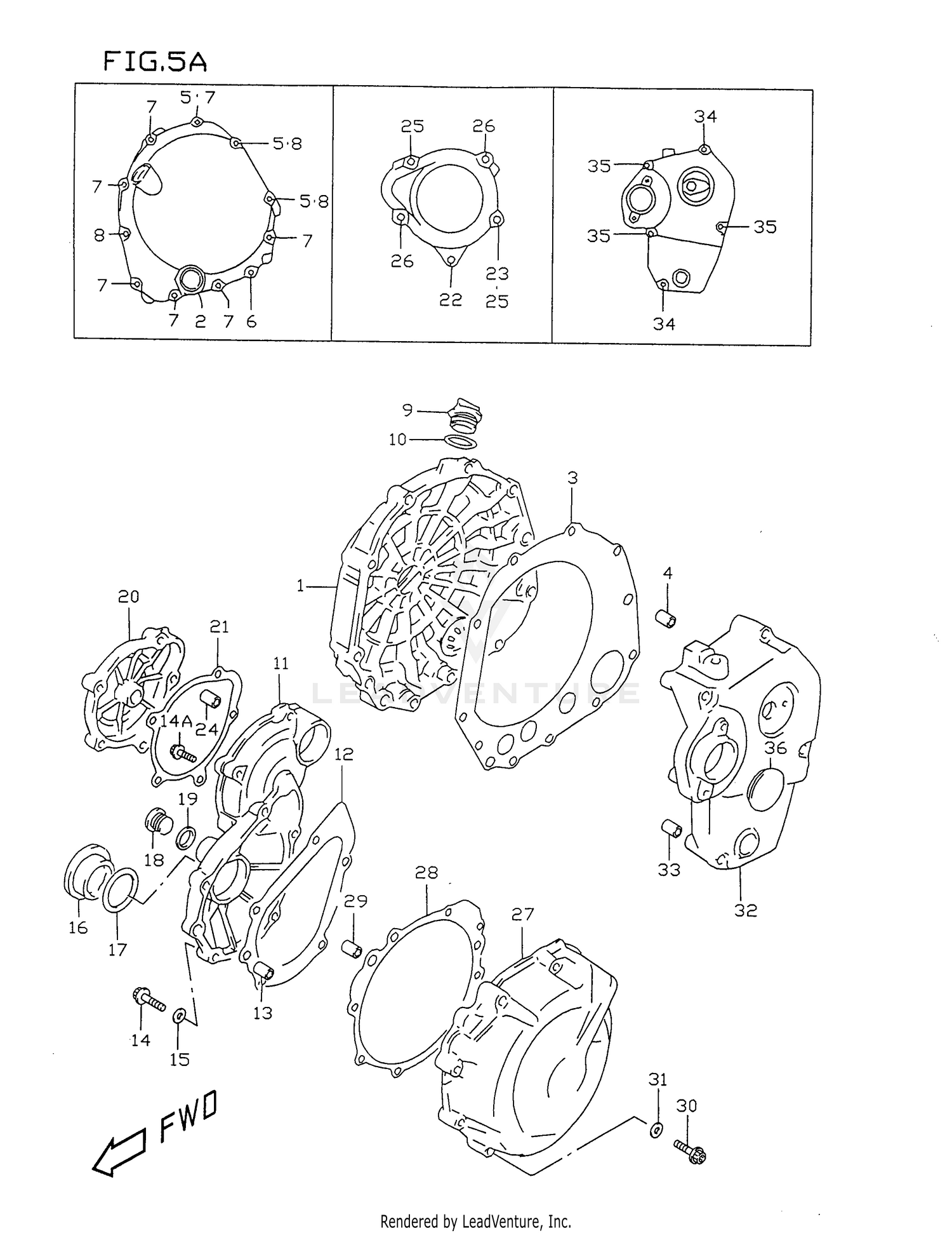 CRANKCASE COVER (MODEL W/X)