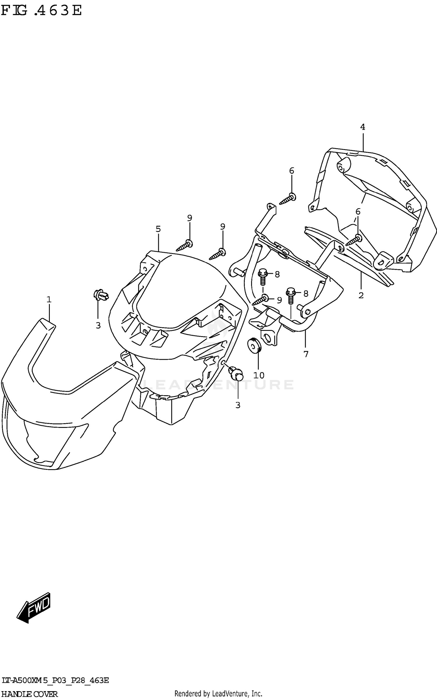 HANDLE COVER (LT-A500XP:P28)