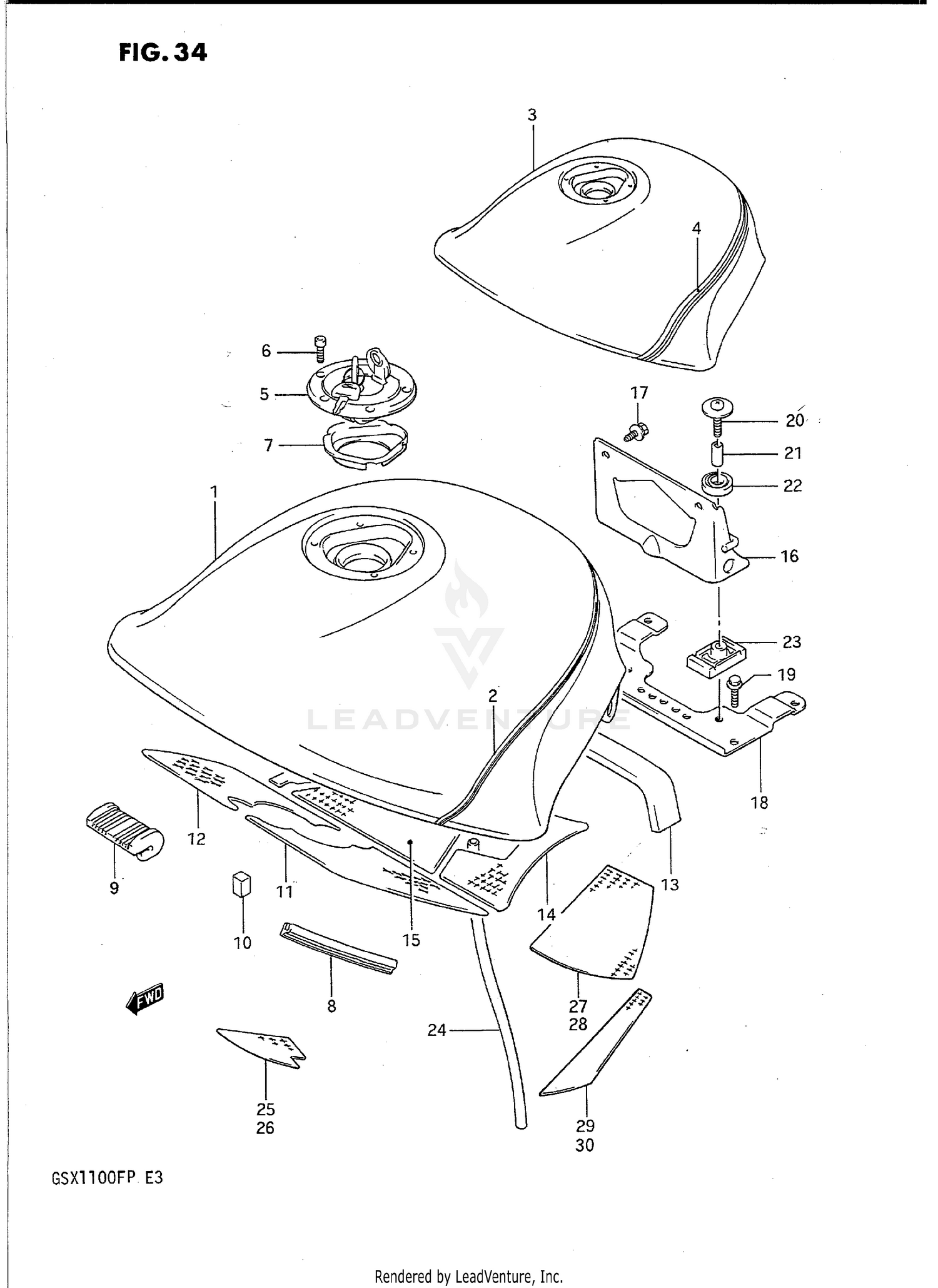 FUEL TANK (MODEL J/K)
