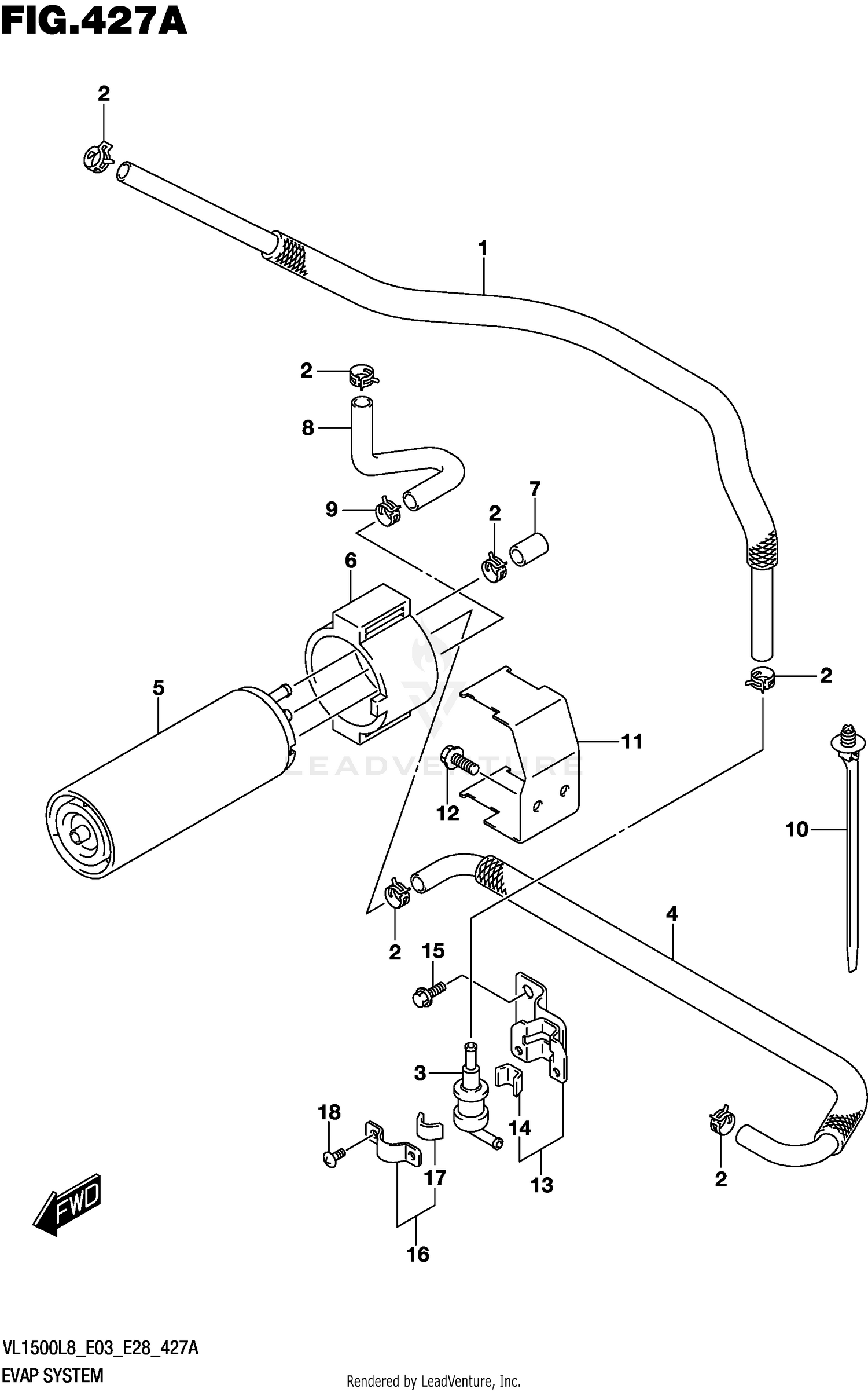 EVAP SYSTEM (VL1500BL8 E33)