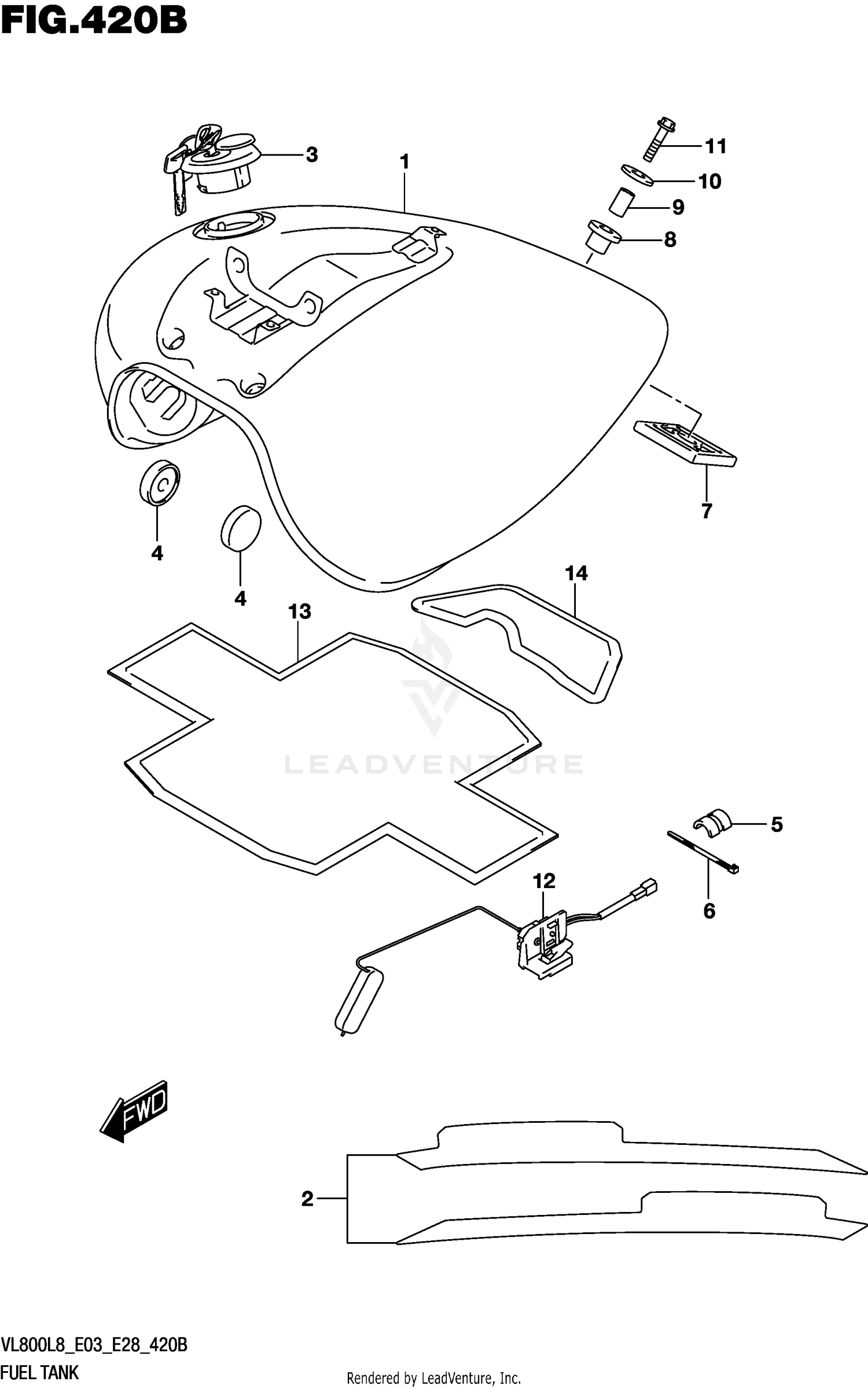 FUEL TANK (VL800L8 E28)