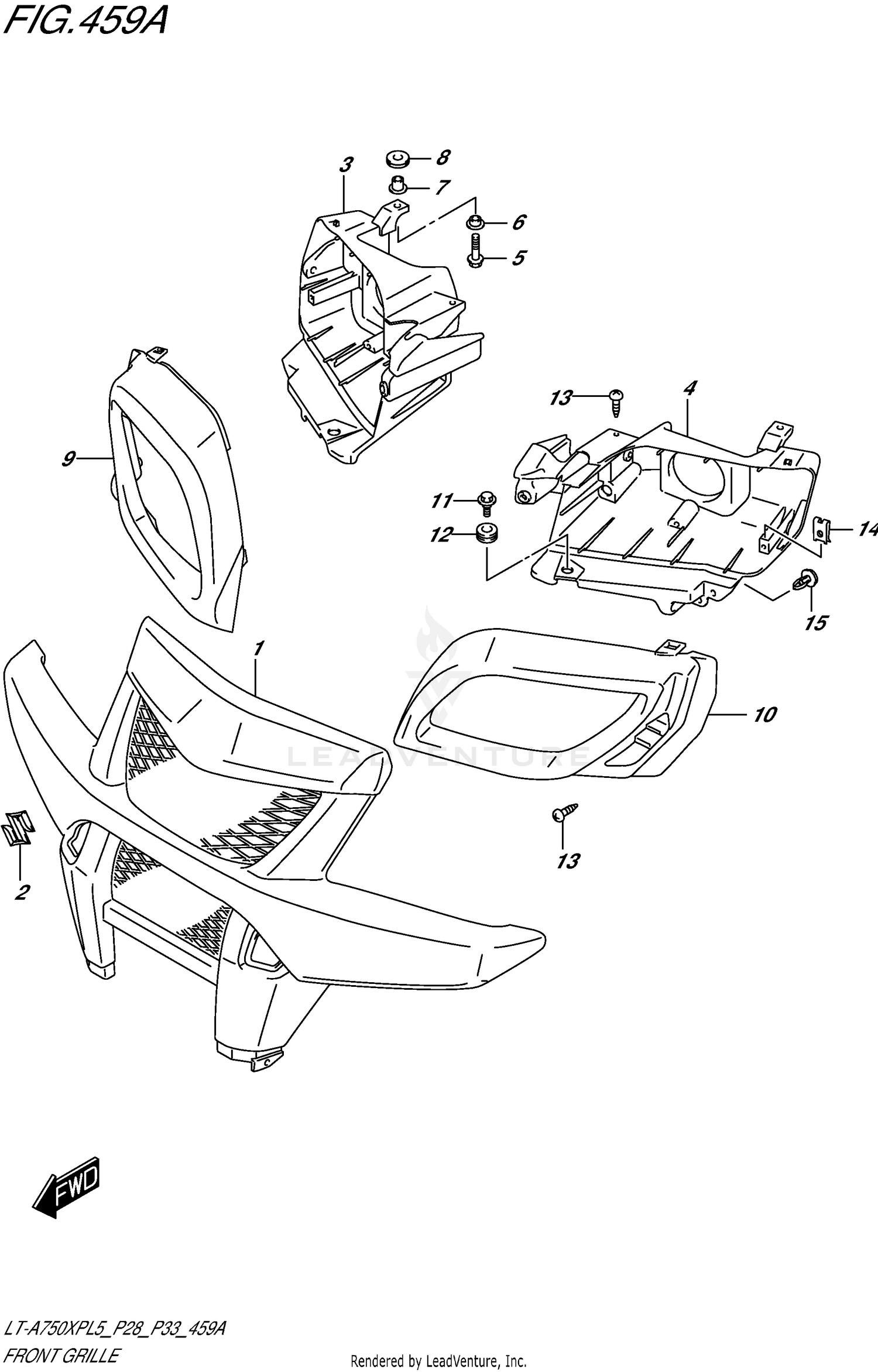 FRONT GRILLE (LT-A750XPL5 P28)