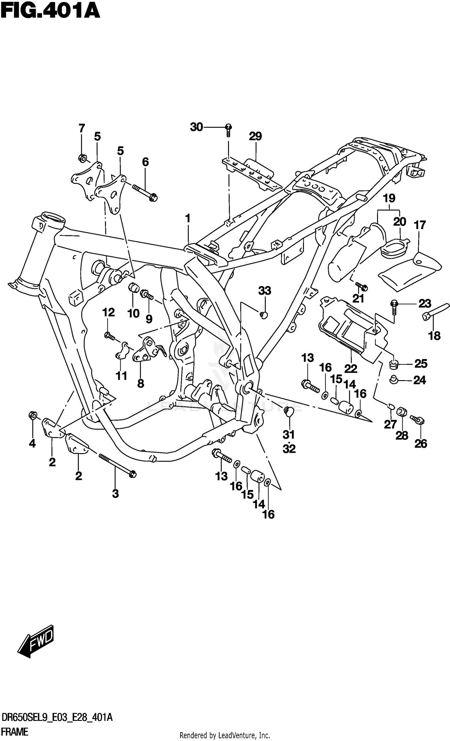 FRAME (DR650SEL9 E03)