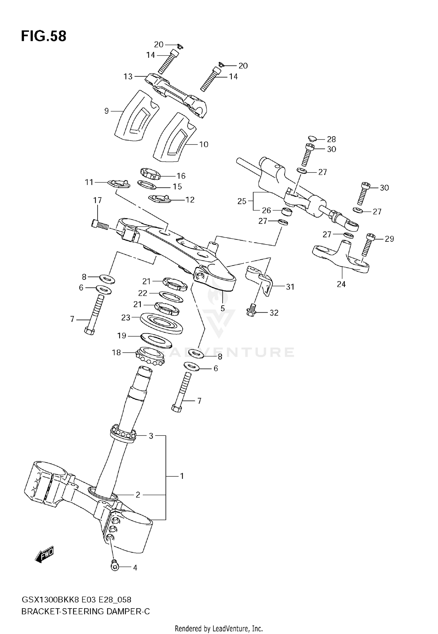 BRACKET/STEERING DAMPER