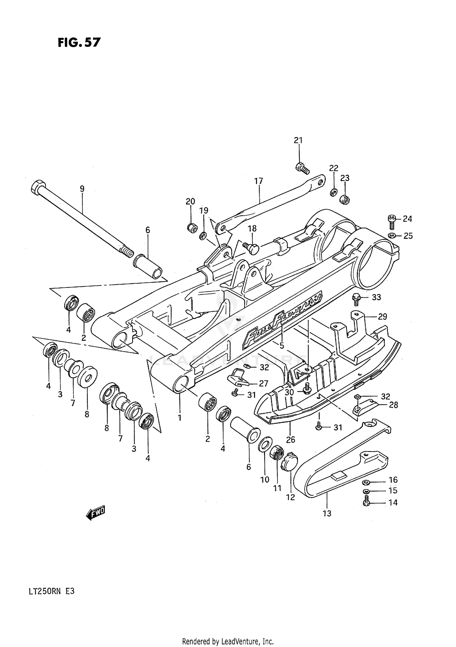 REAR SWINGING ARM (MODEL G)