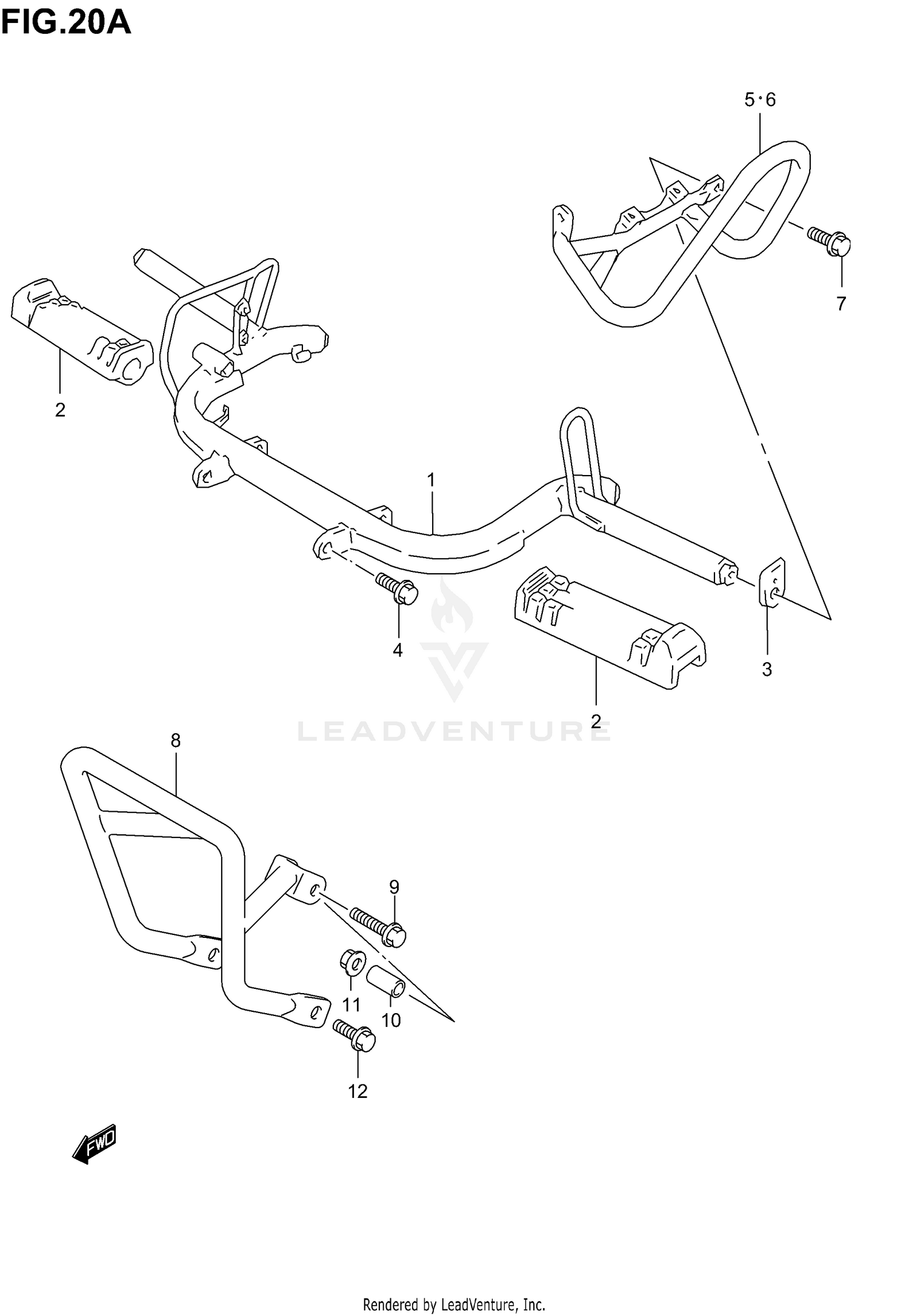FOOTREST (MODEL K3/K4/K5/K6 E28)