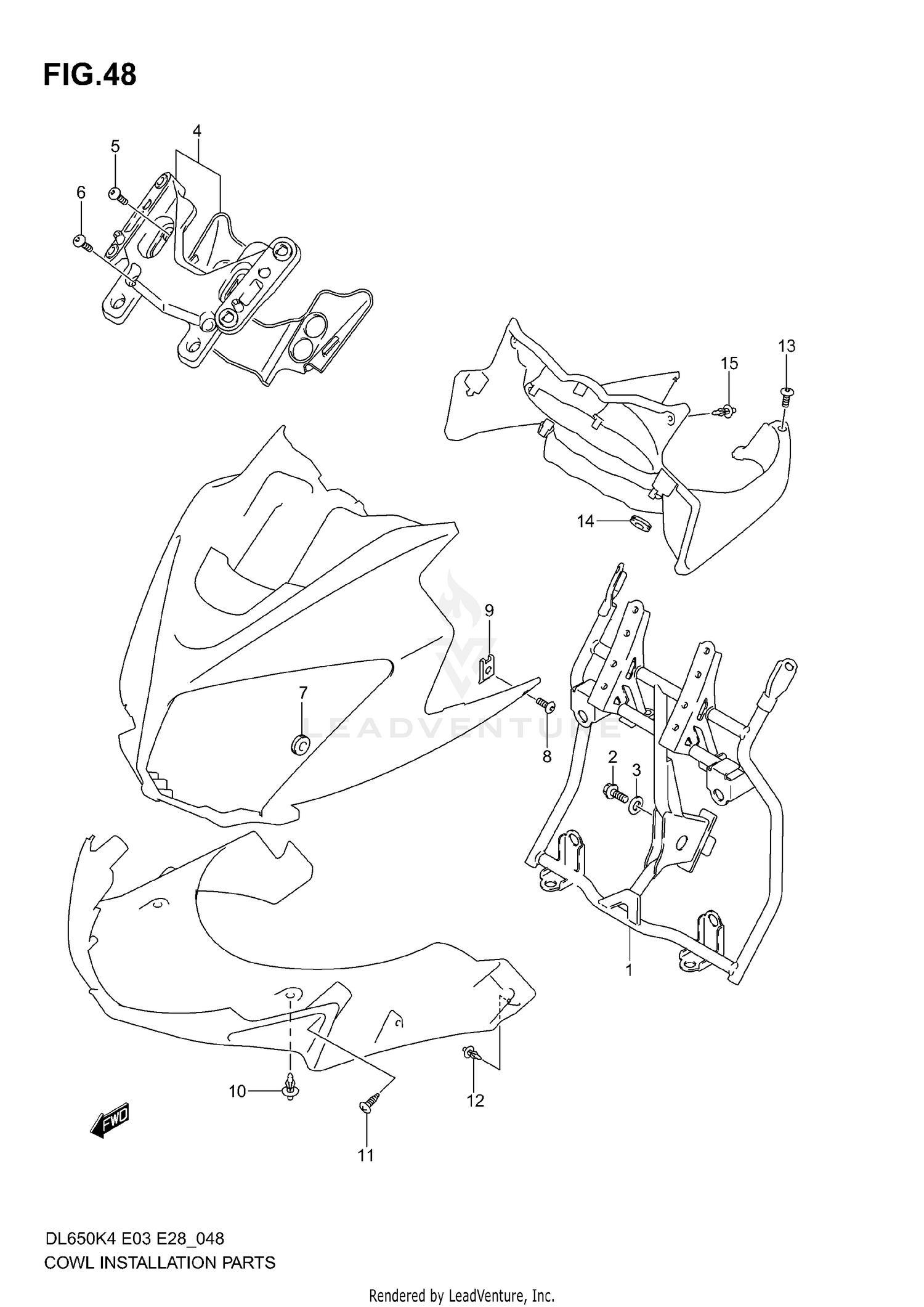 COWL BODY INSTALLATION PARTS