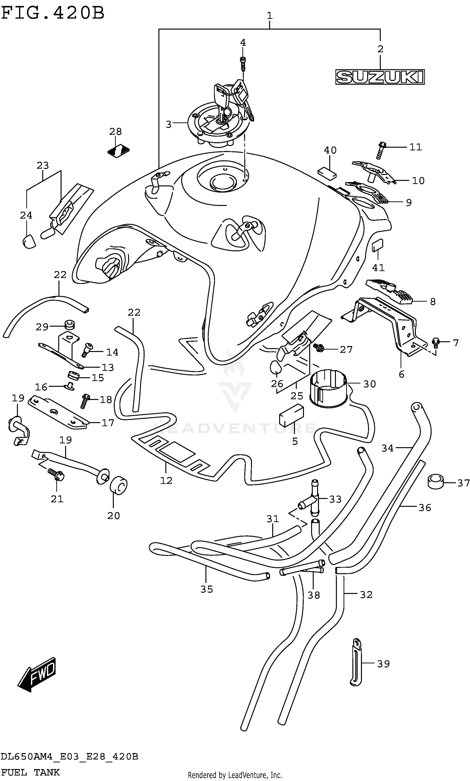 FUEL TANK (DL650AM4 E28)