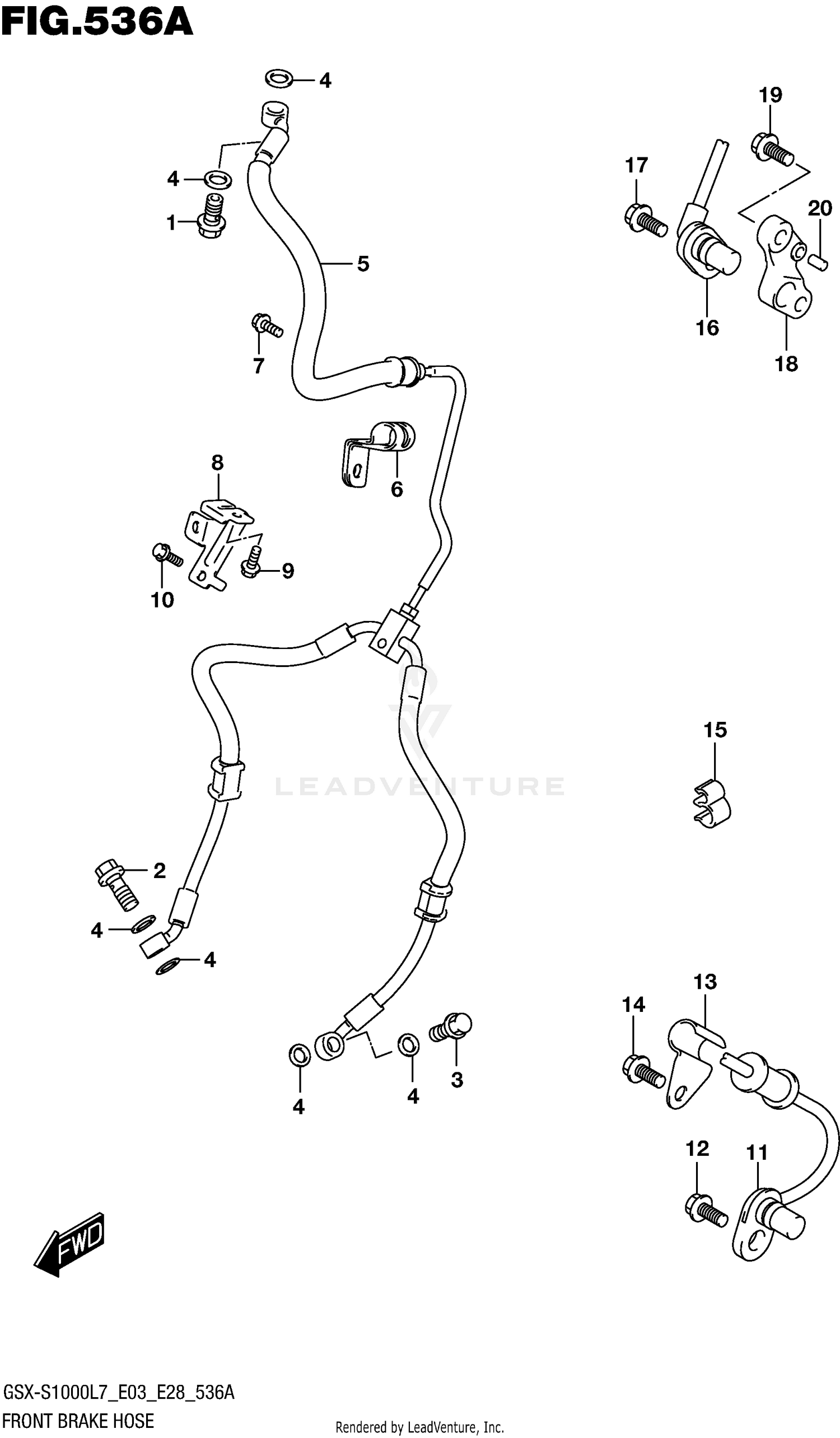 FRONT BRAKE HOSE (GSX-S1000L7 E33)