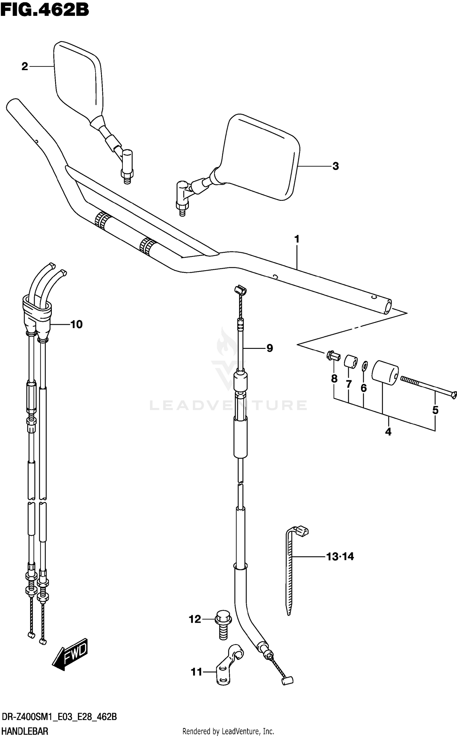 HANDLEBAR (DR-Z400S)