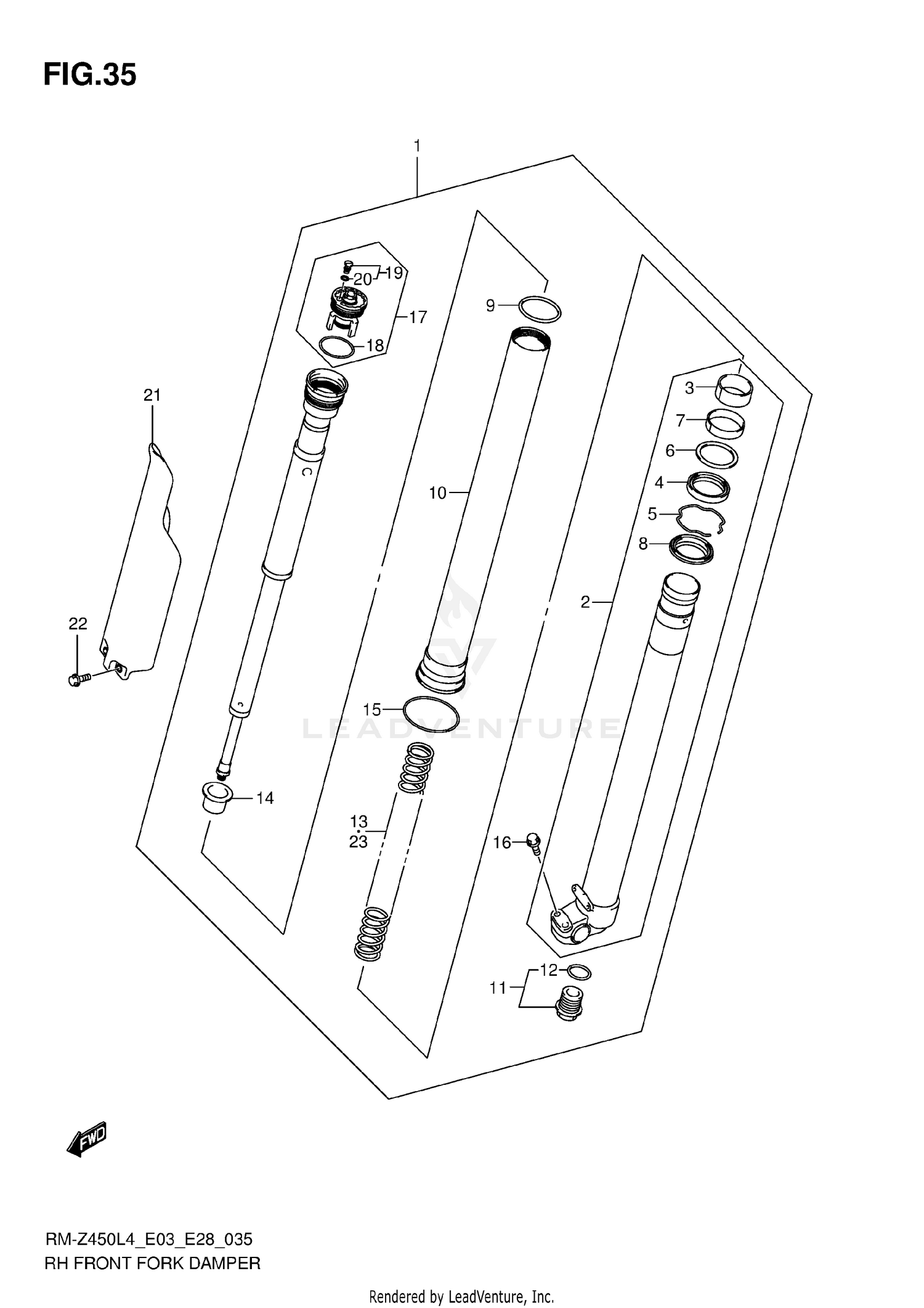 RH FRONT FORK DAMPER
