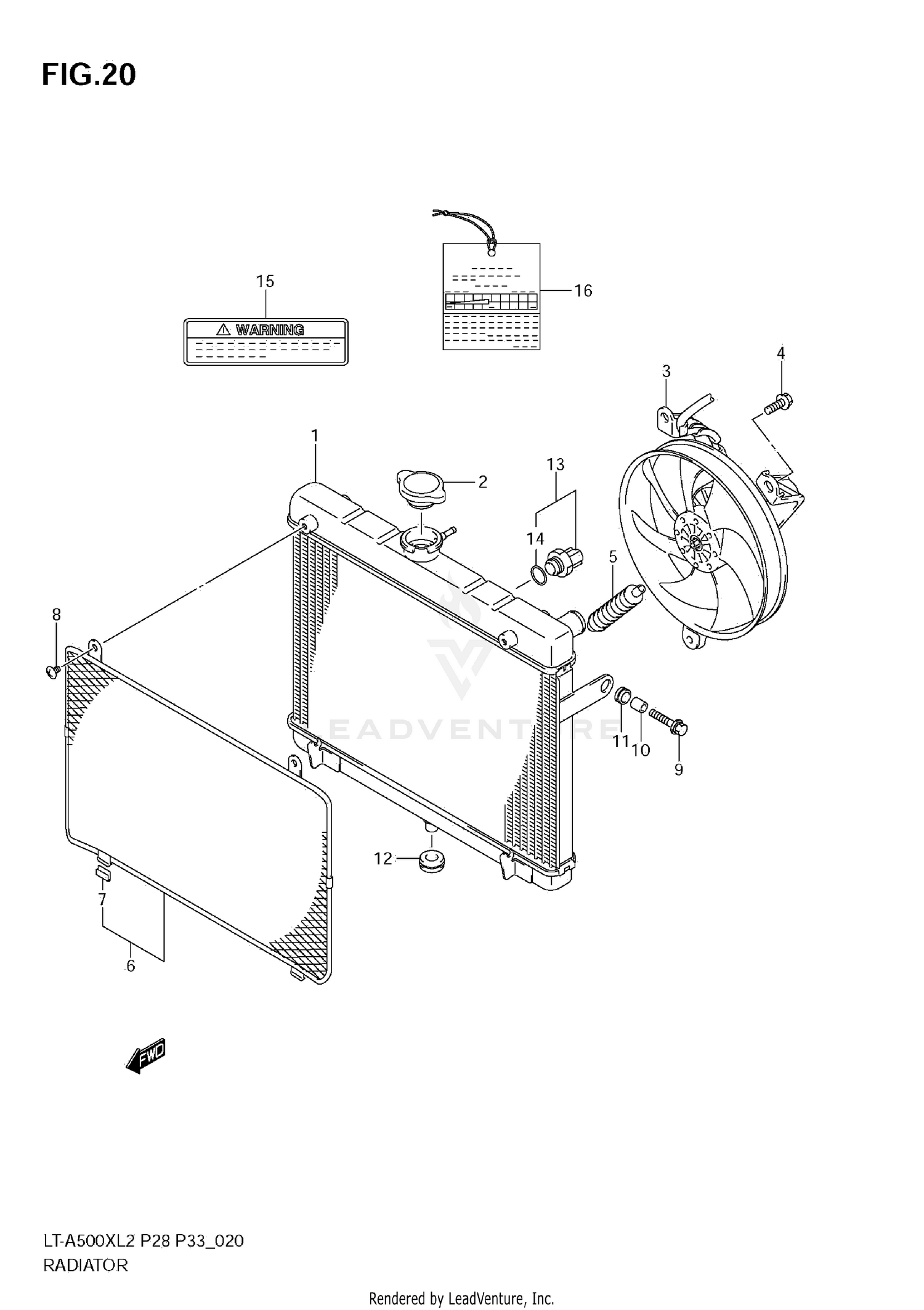 RADIATOR (LT-A500X E33)