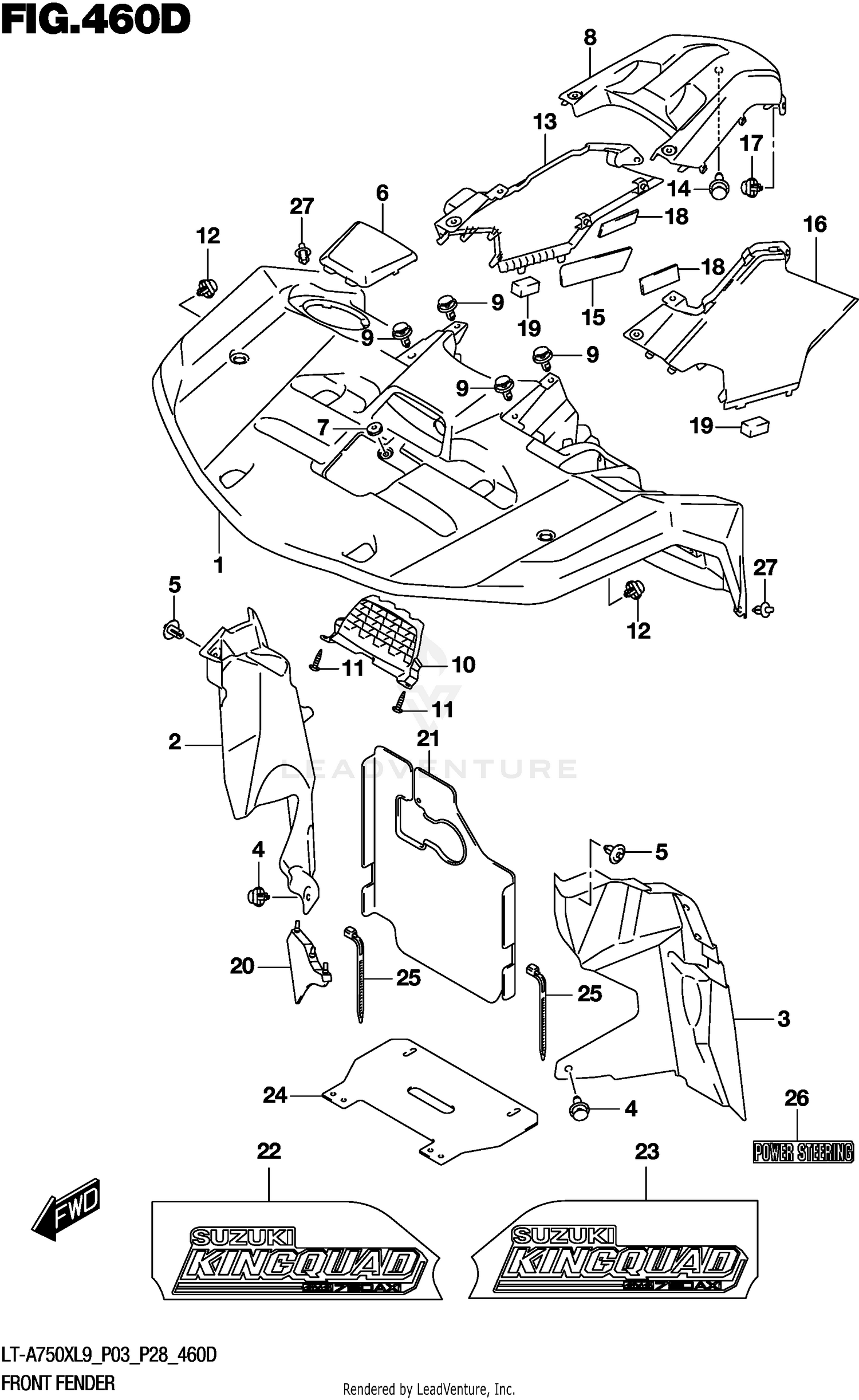 FRONT FENDER (LT-A750XPL9 P03)