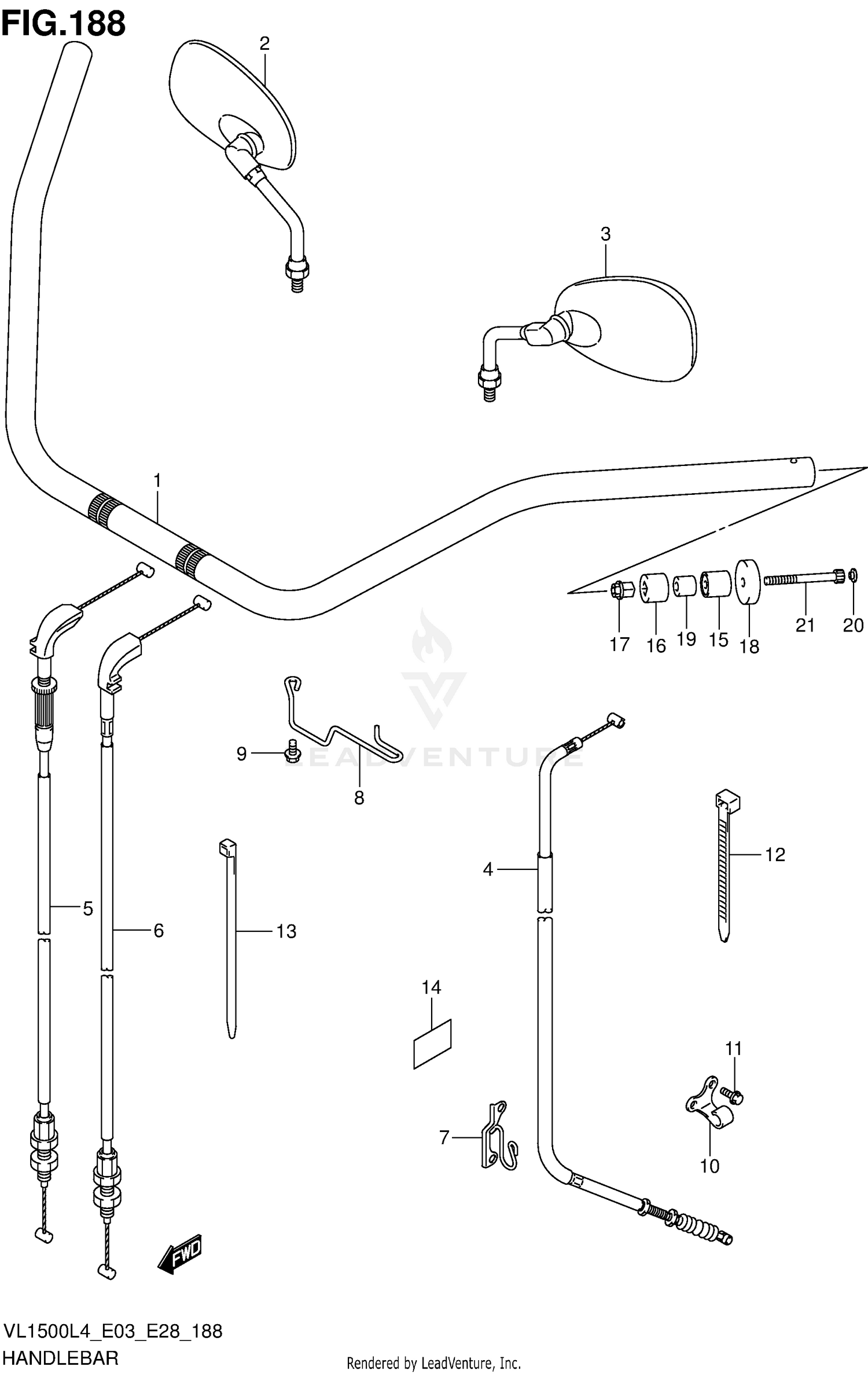 HANDLEBAR (VL1500BL4 E03)