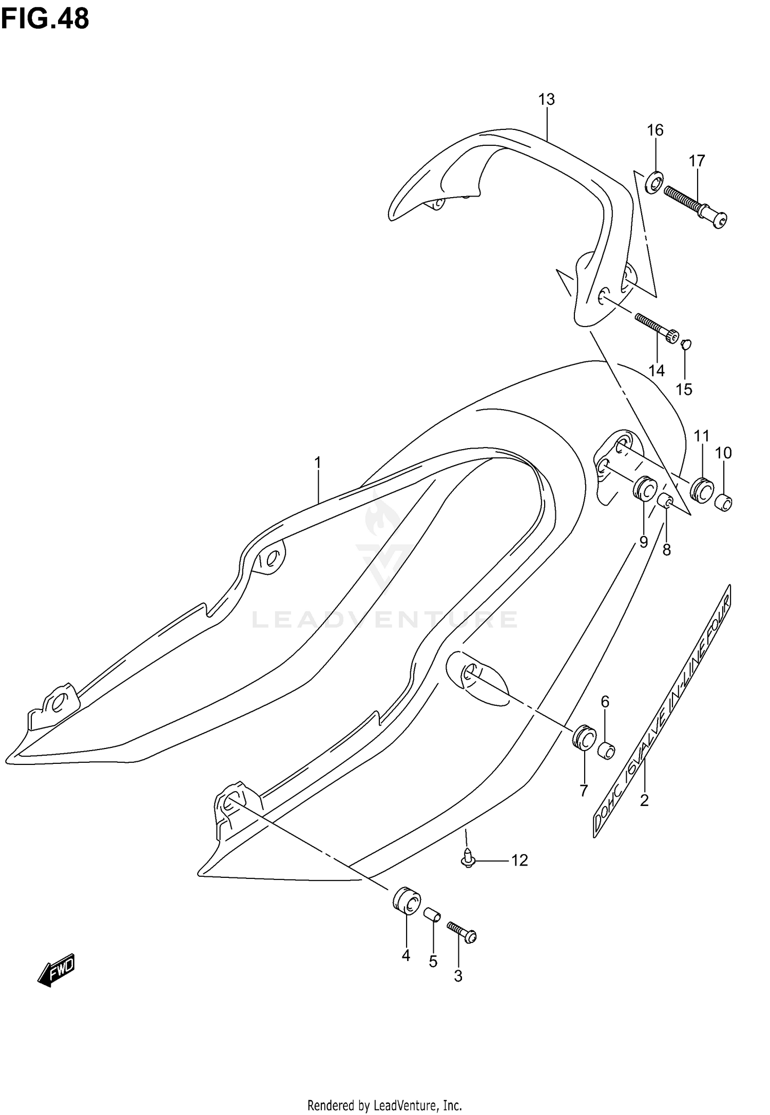 SEAT TAIL COVER (GSF1200SK1)
