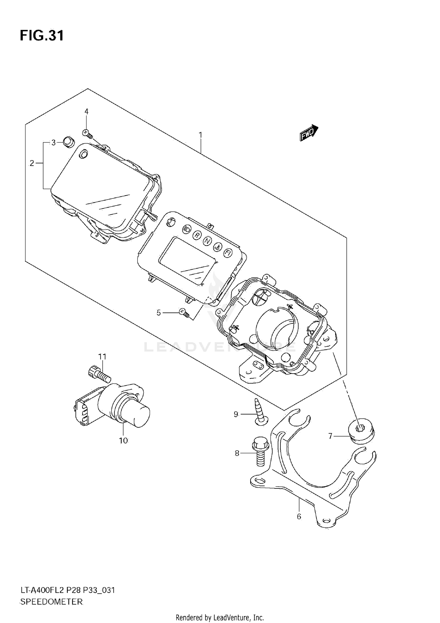 SPEEDOMETER (LT-A400F E33)