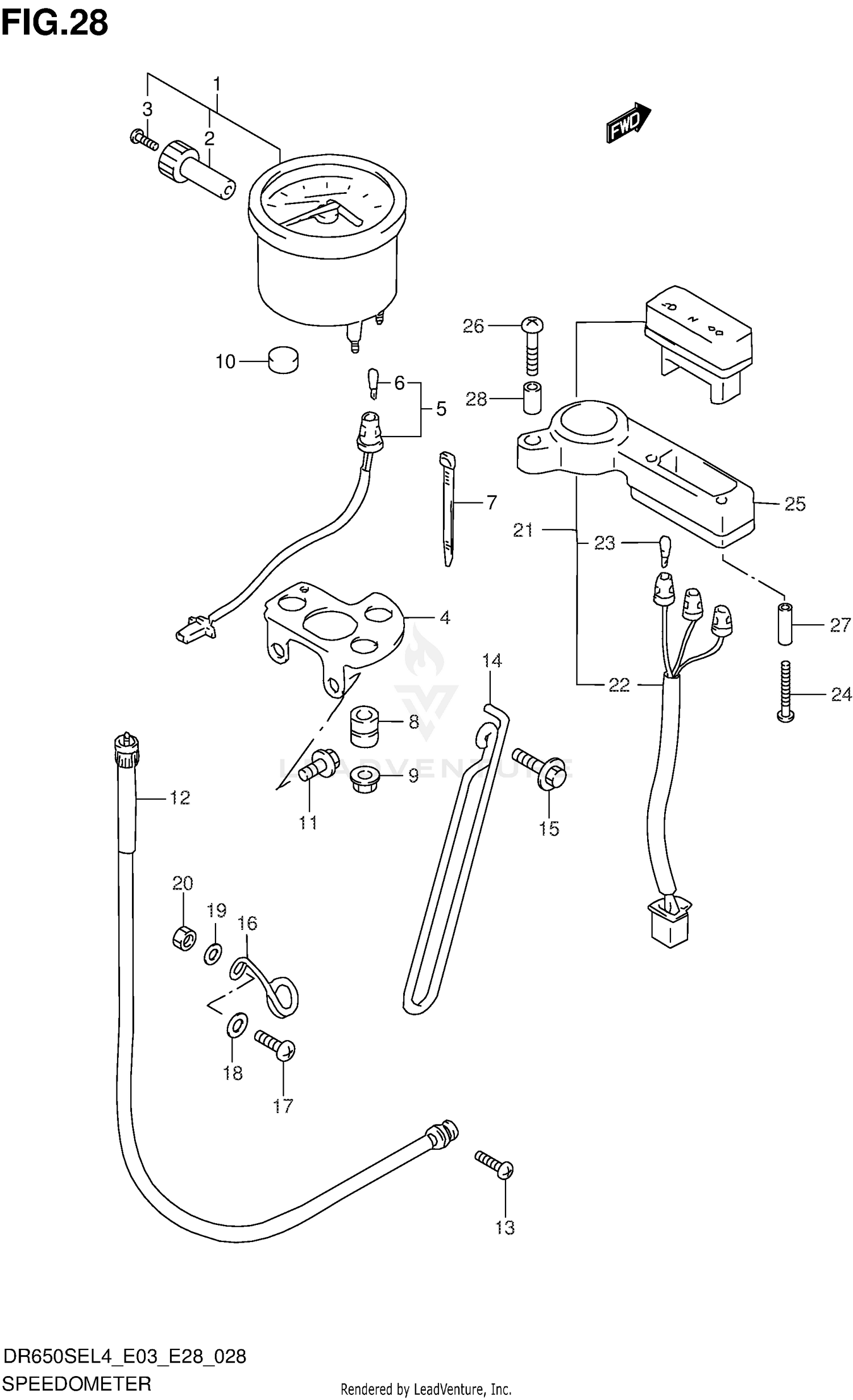 SPEEDOMETER (DR650SEL4 E33)
