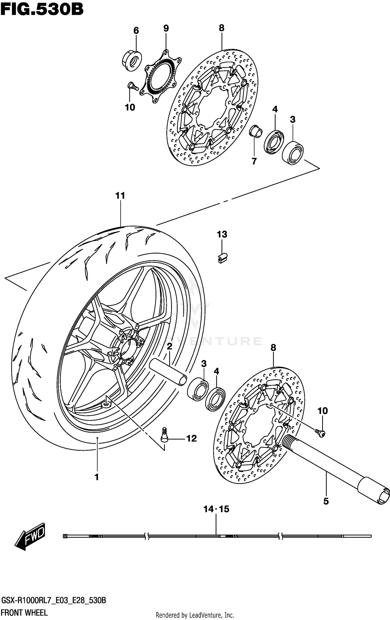 FRONT WHEEL (GSX-R1000RL7 E28)