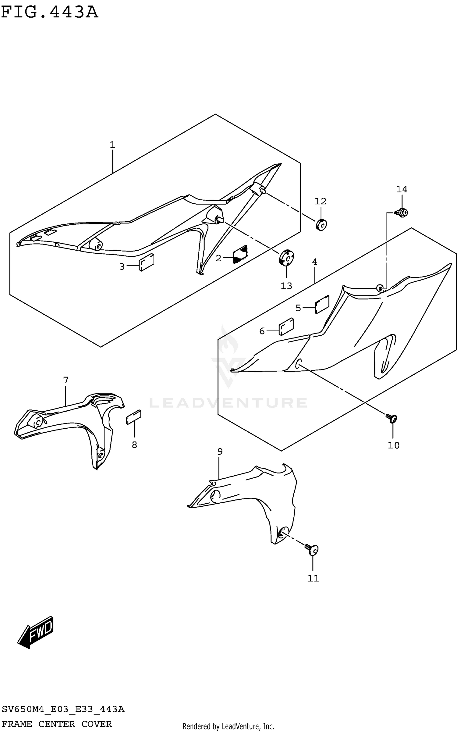 FRAME CENTER COVER (SV650M4 E03)