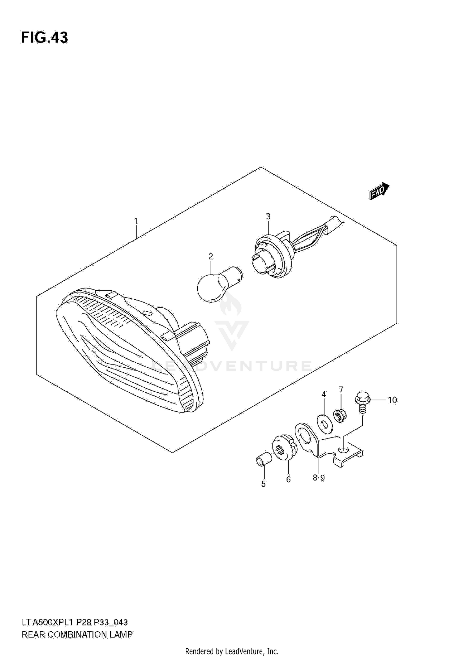 REAR COMBINATION LAMP (LT-A500XP L1 E33)