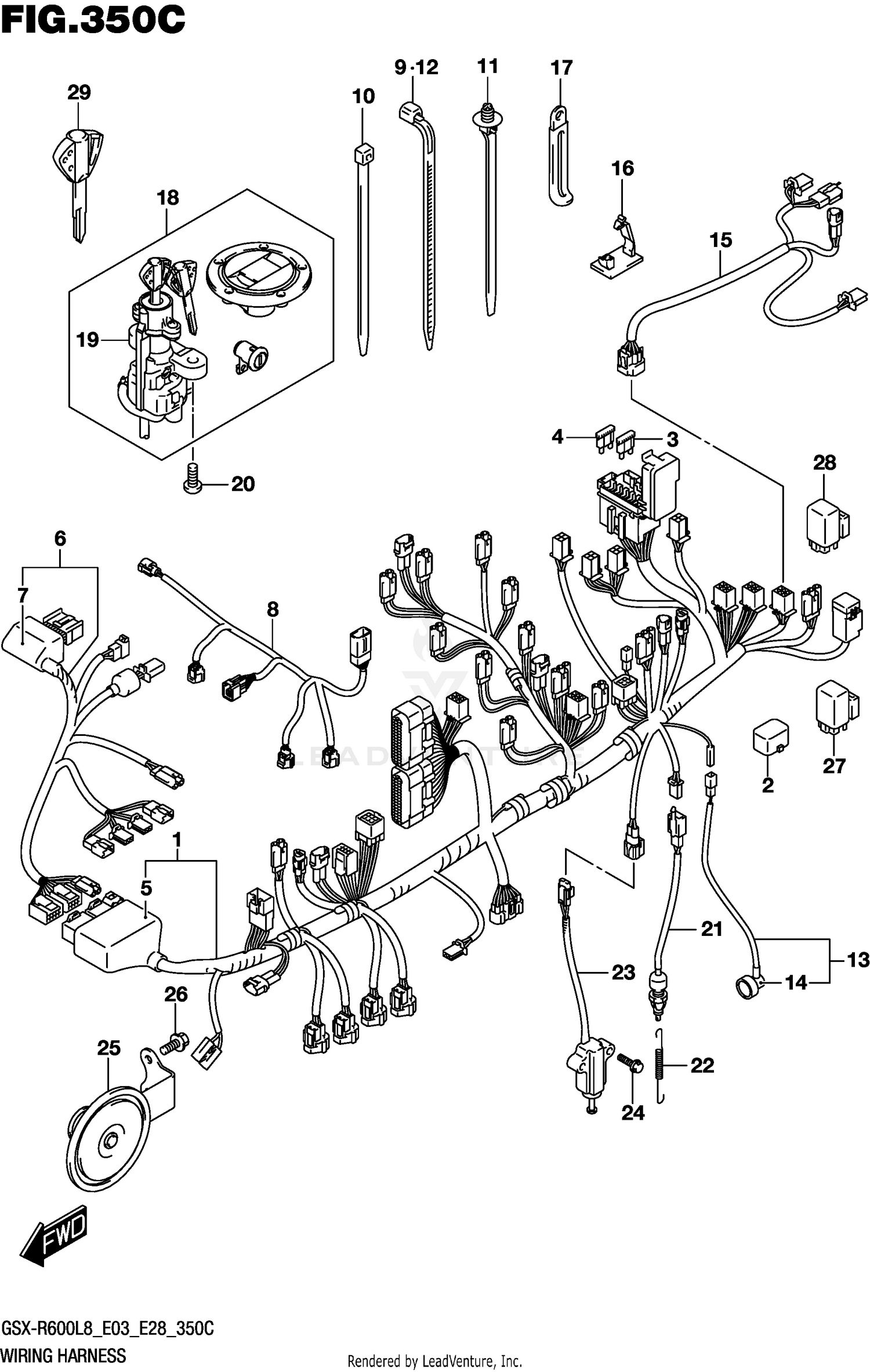 WIRING HARNESS (GSX-R600L8 E33)