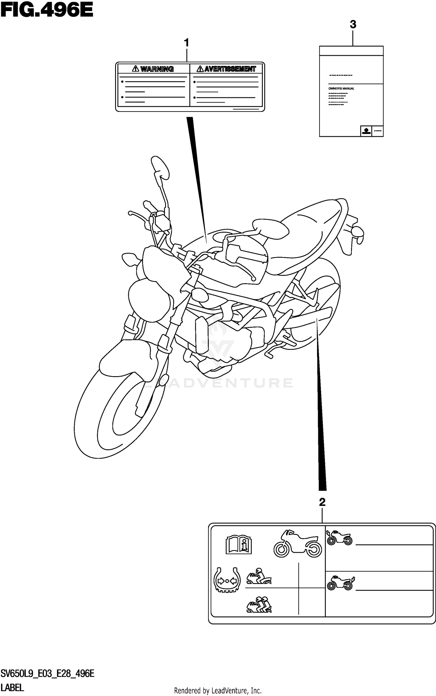 LABEL (SV650XAL9 E28)