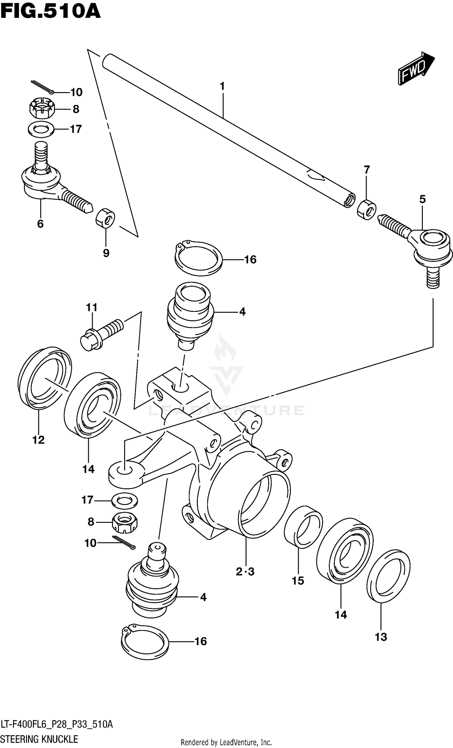 STEERING KNUCKLE (LT-F400FL6 P28)