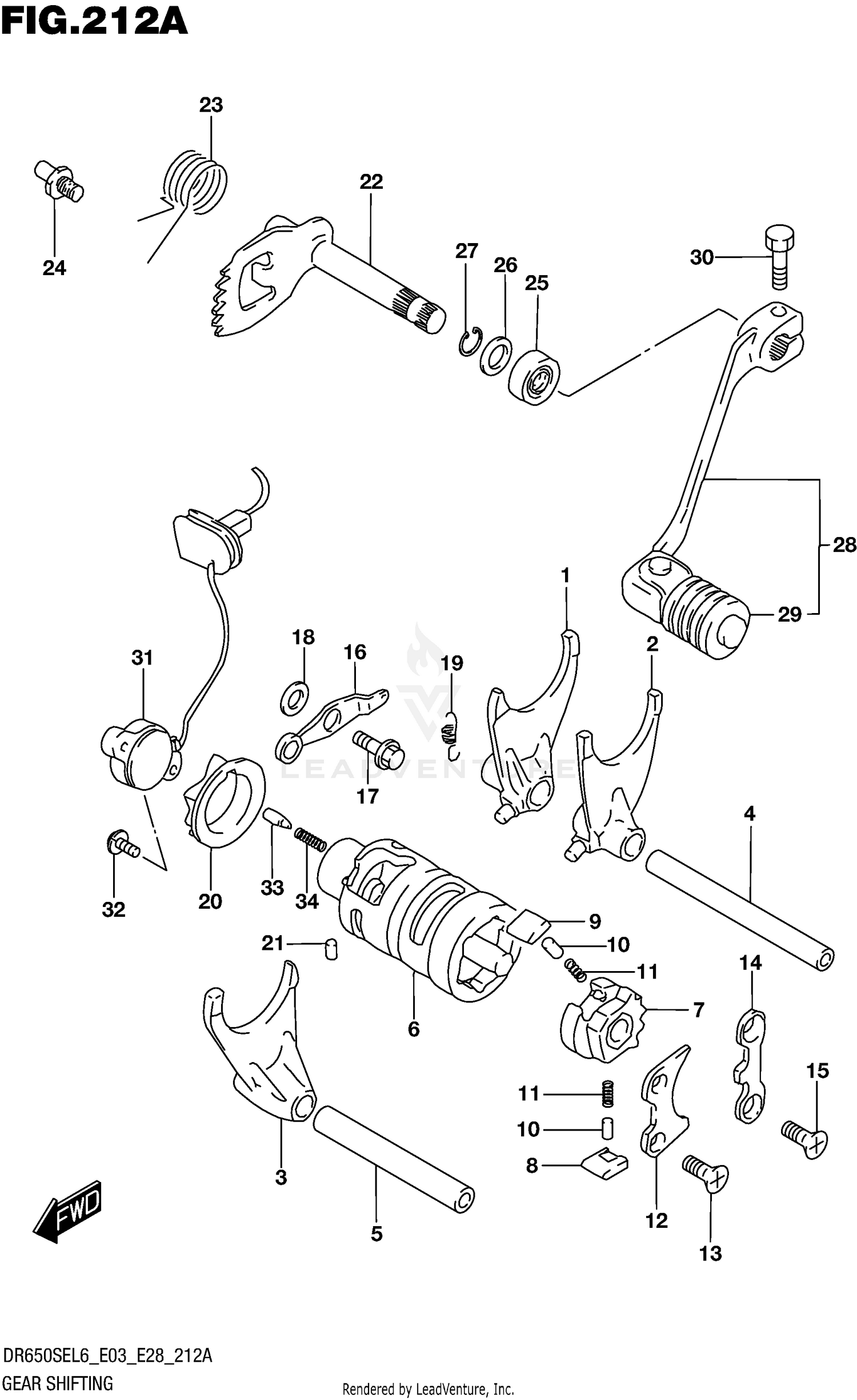 GEAR SHIFTING (DR650SEL6 E03)