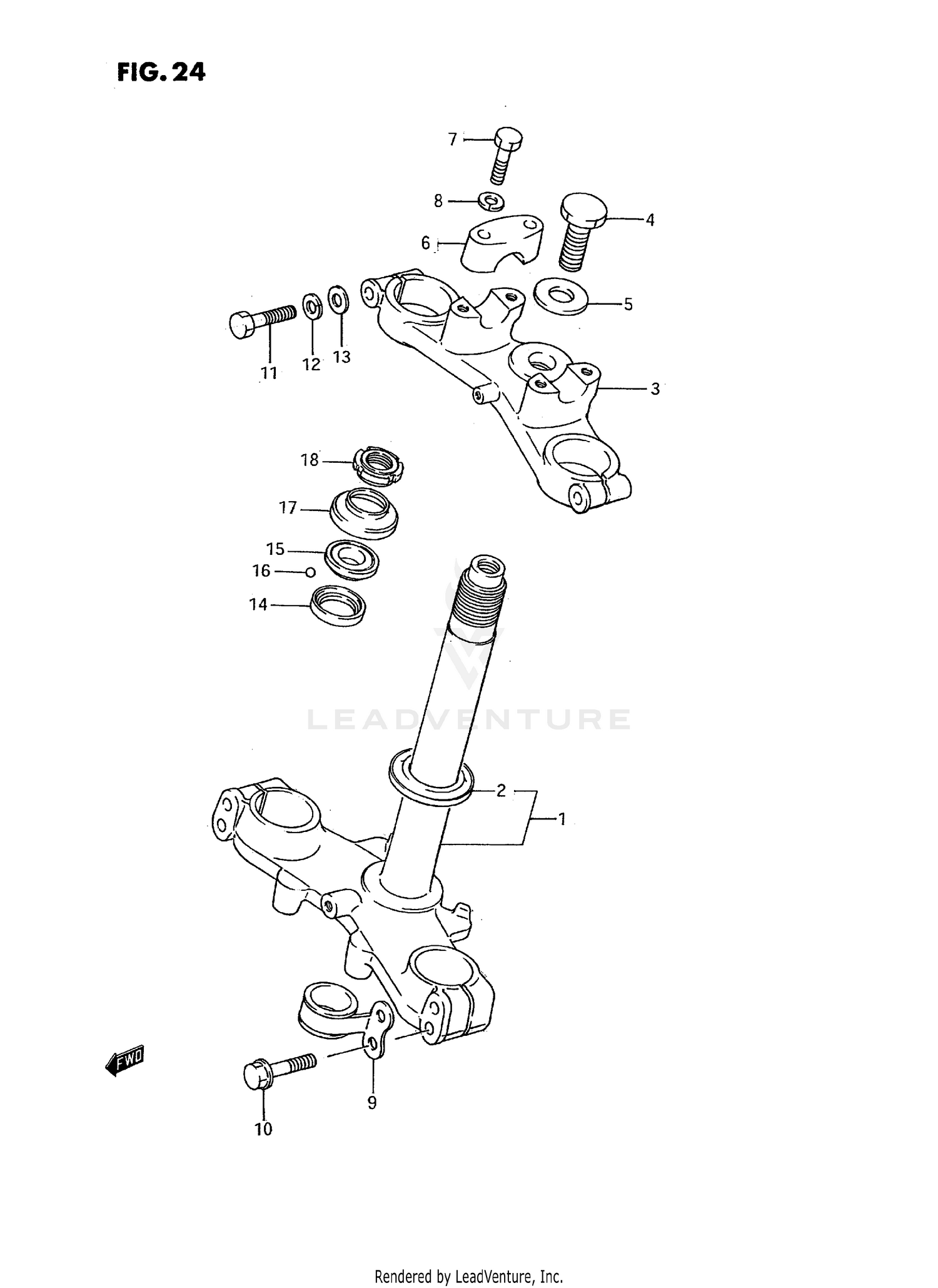 STEERING STEM (MODEL G/H/J)