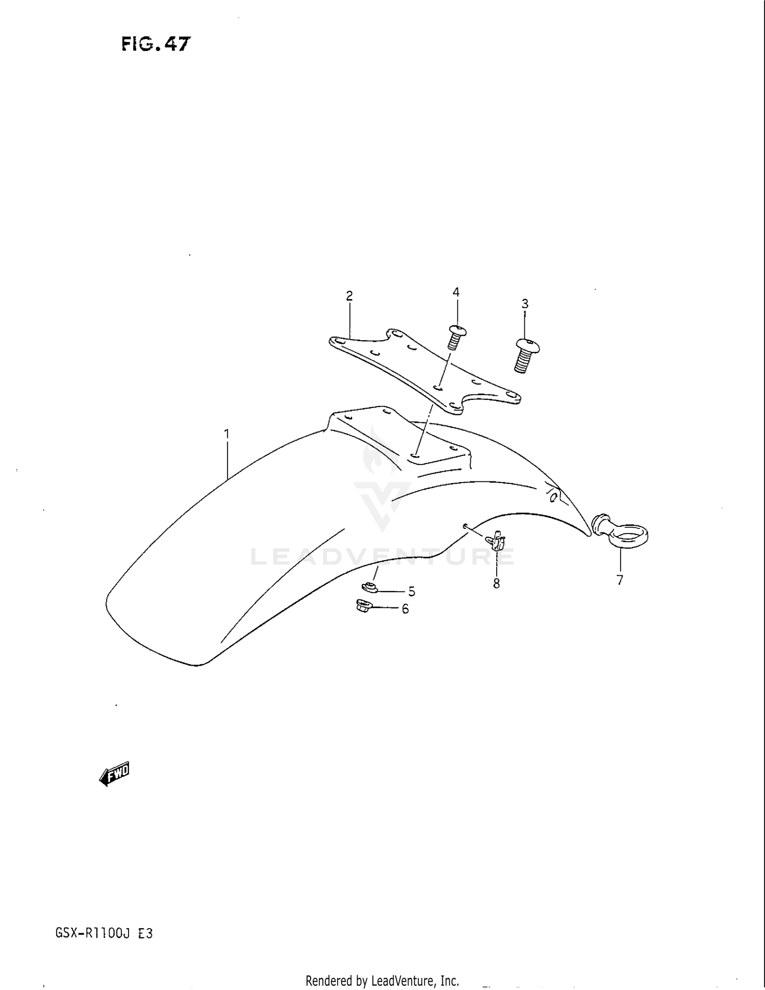 FRONT FENDER (MODEL G)