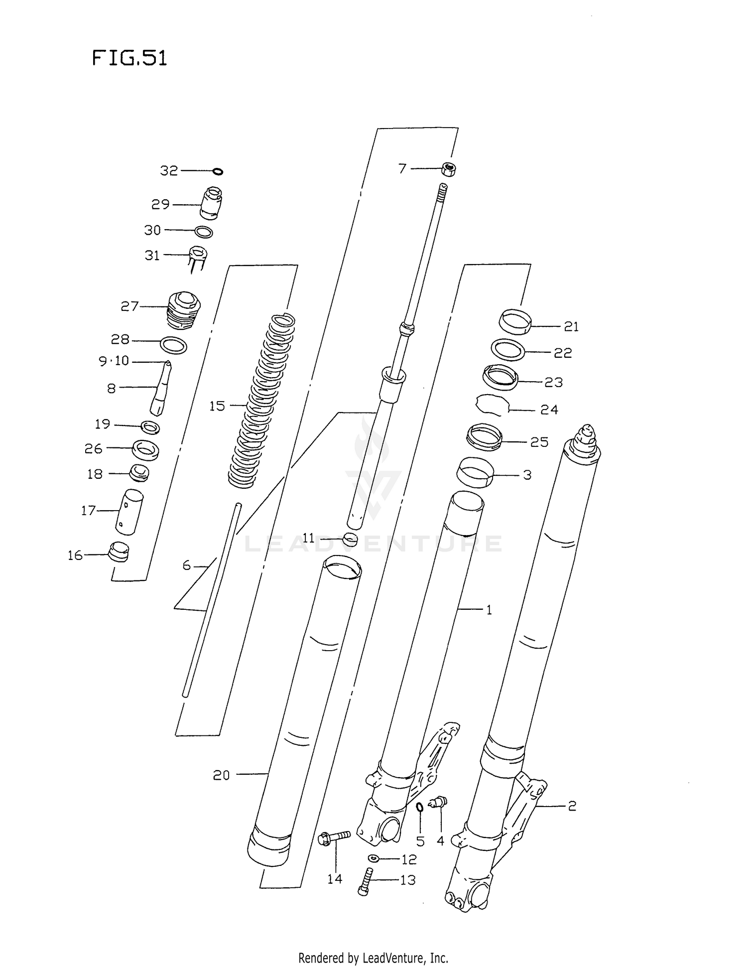 FRONT DAMPER (MODEL T/V)
