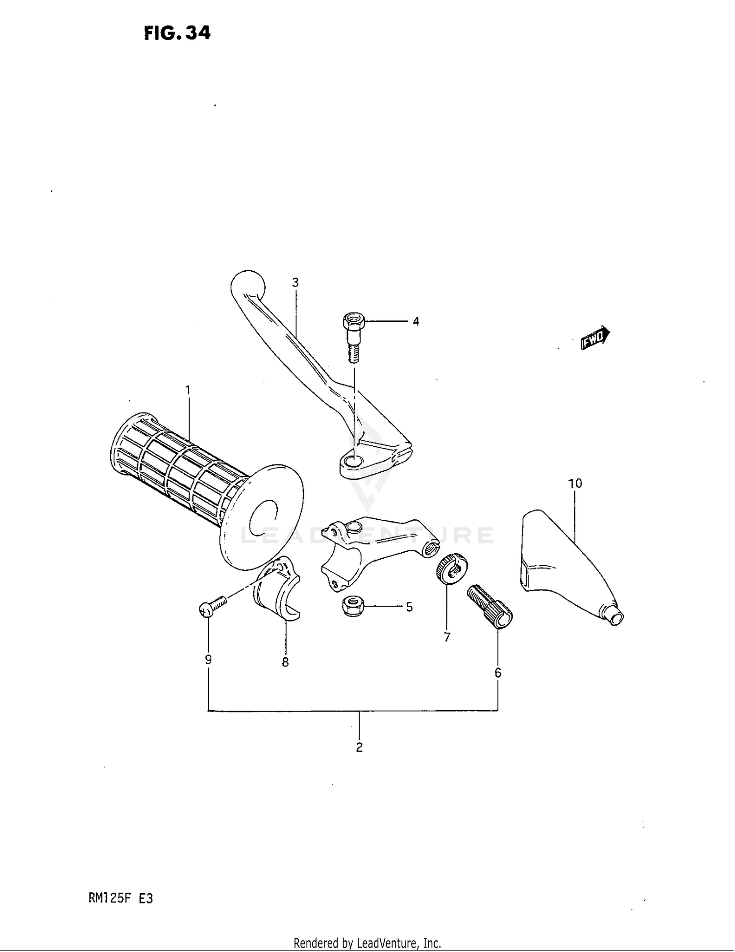 LEFT HANDLE GRIP (MODEL F)