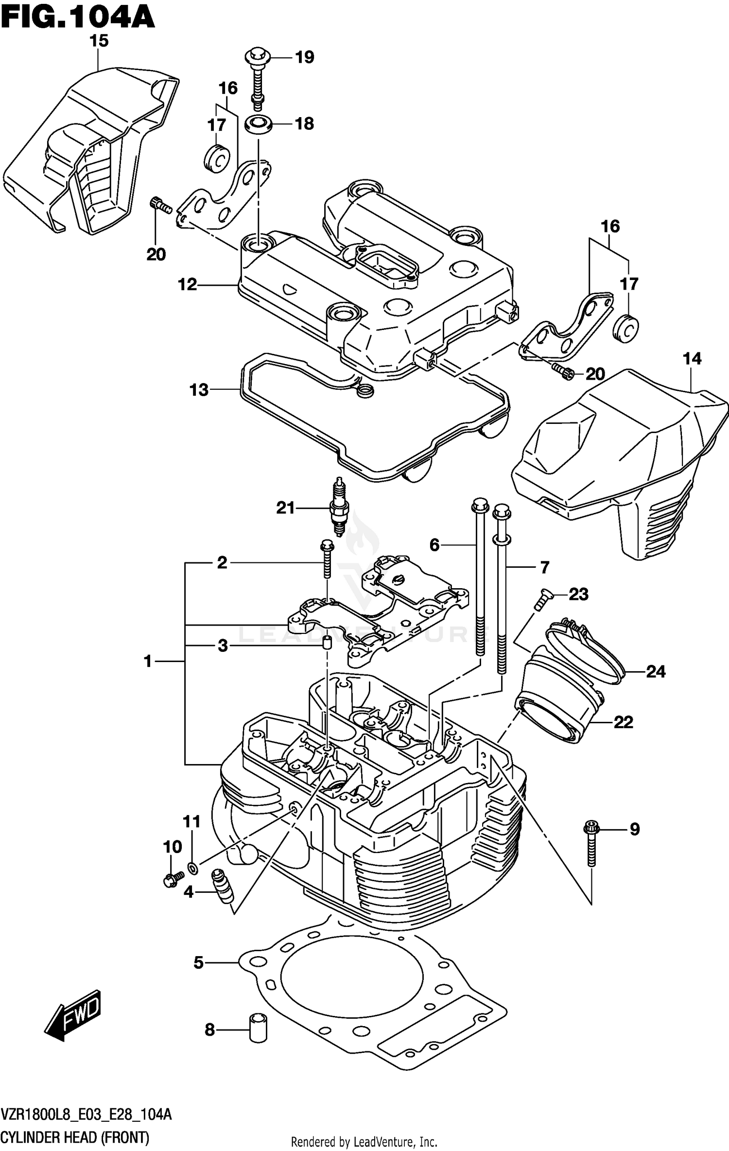 CYLINDER HEAD (FRONT) (VZR1800L8 E28)