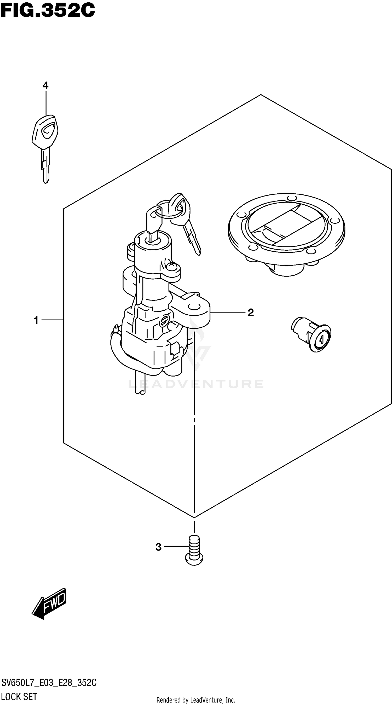 LOCK SET (SV650AL7 E28)