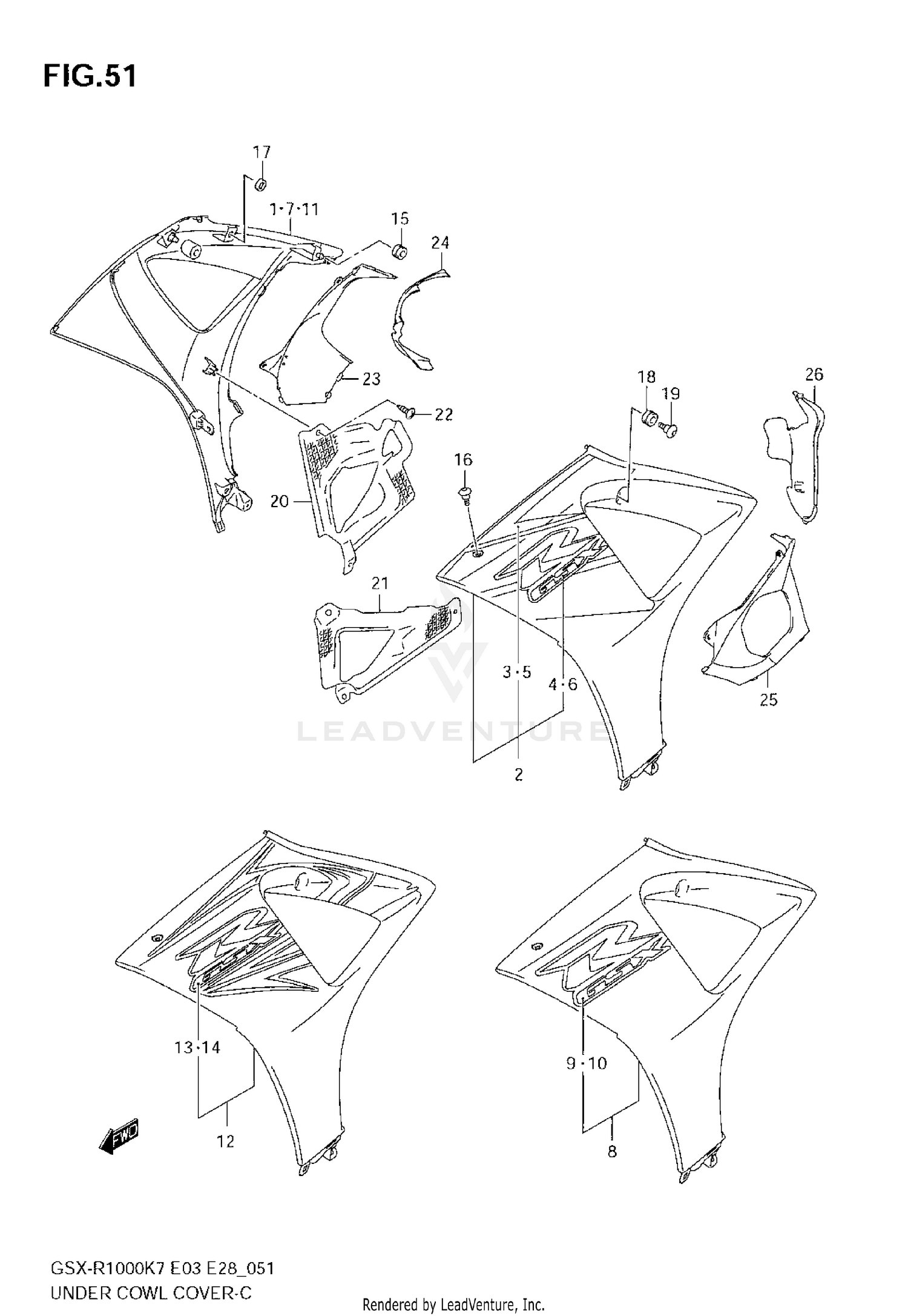 UNDER COWL COVER (MODEL K7)