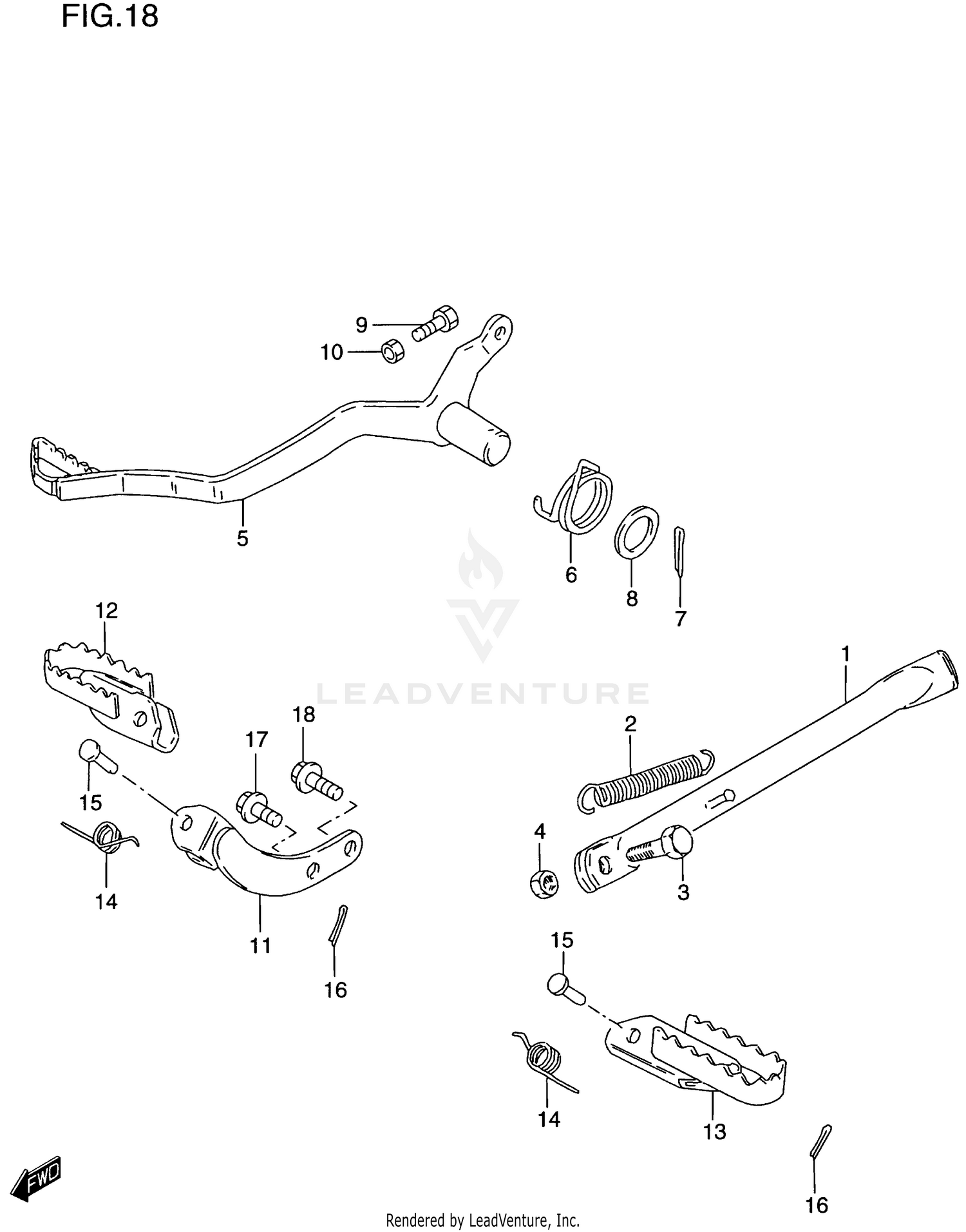 PROP STAND - BRAKE PEDAL