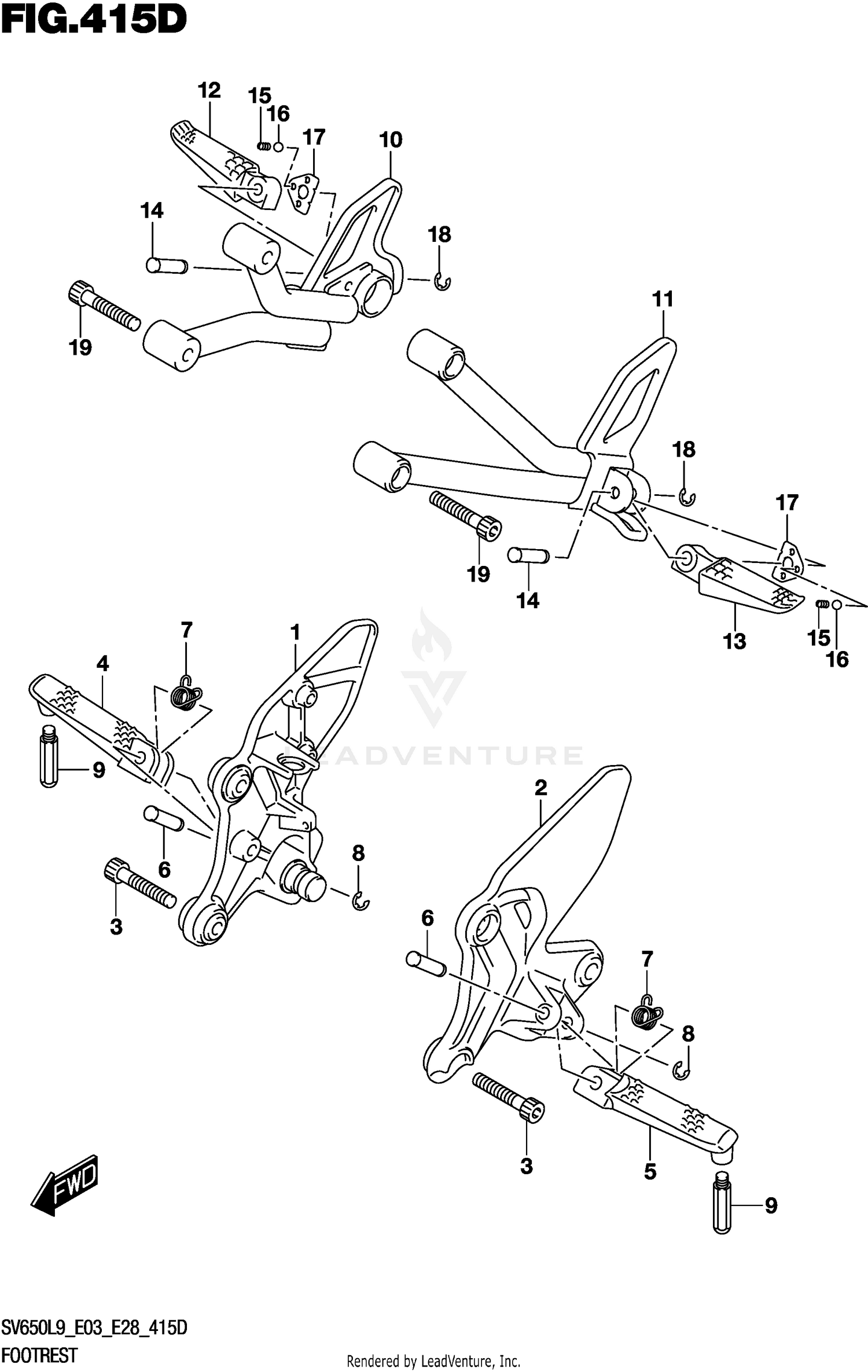FOOTREST (SV650AL9 E33)
