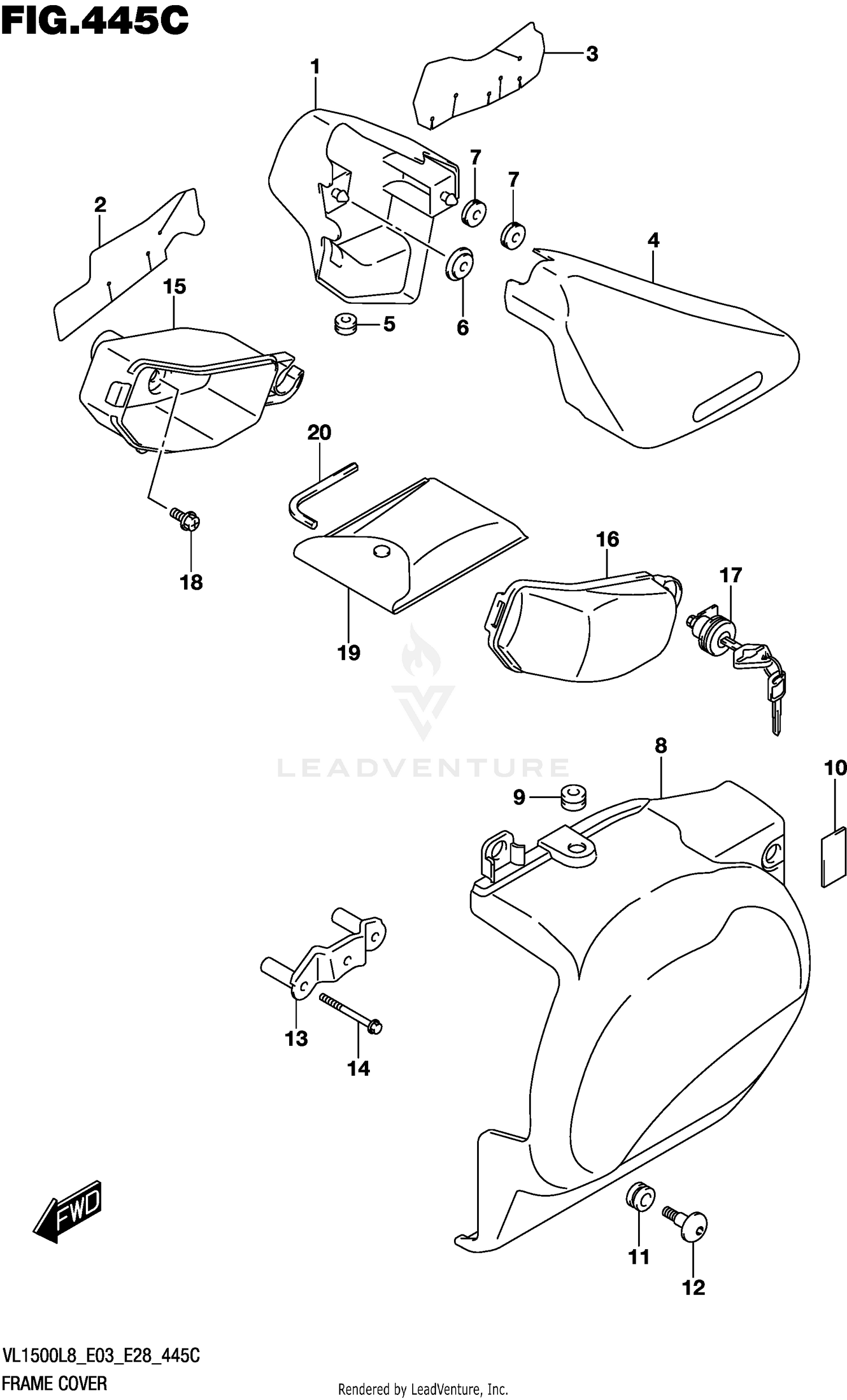 FRAME COVER (VL1500BL8 E33)