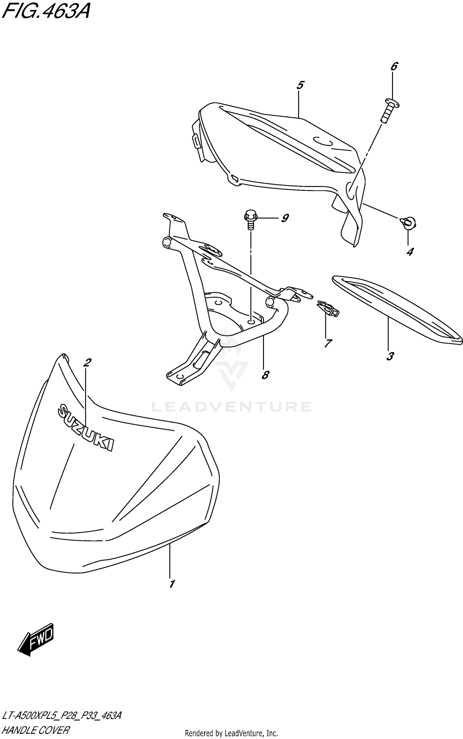 HANDLE COVER (LT-A500XPL5 P28)