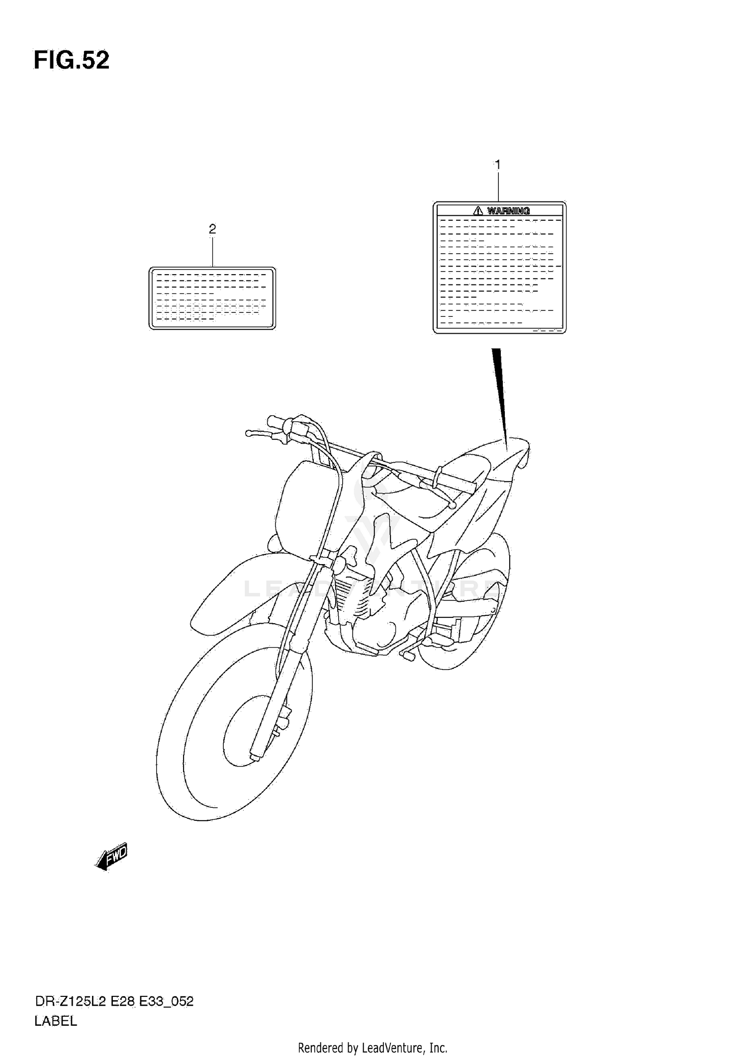 LABEL (DR-Z125L E33)