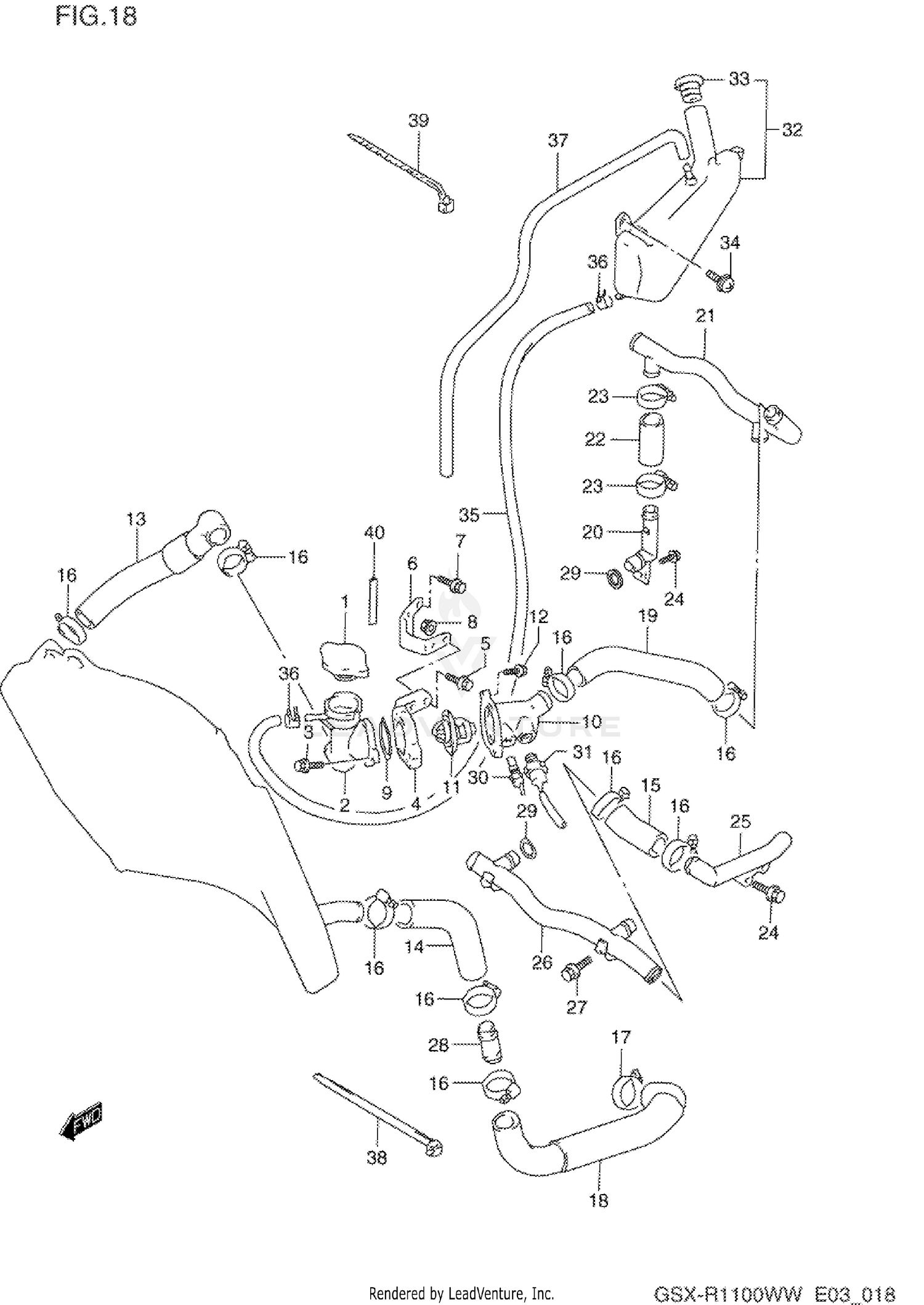 RADIATOR HOSE (MODEL P/R)