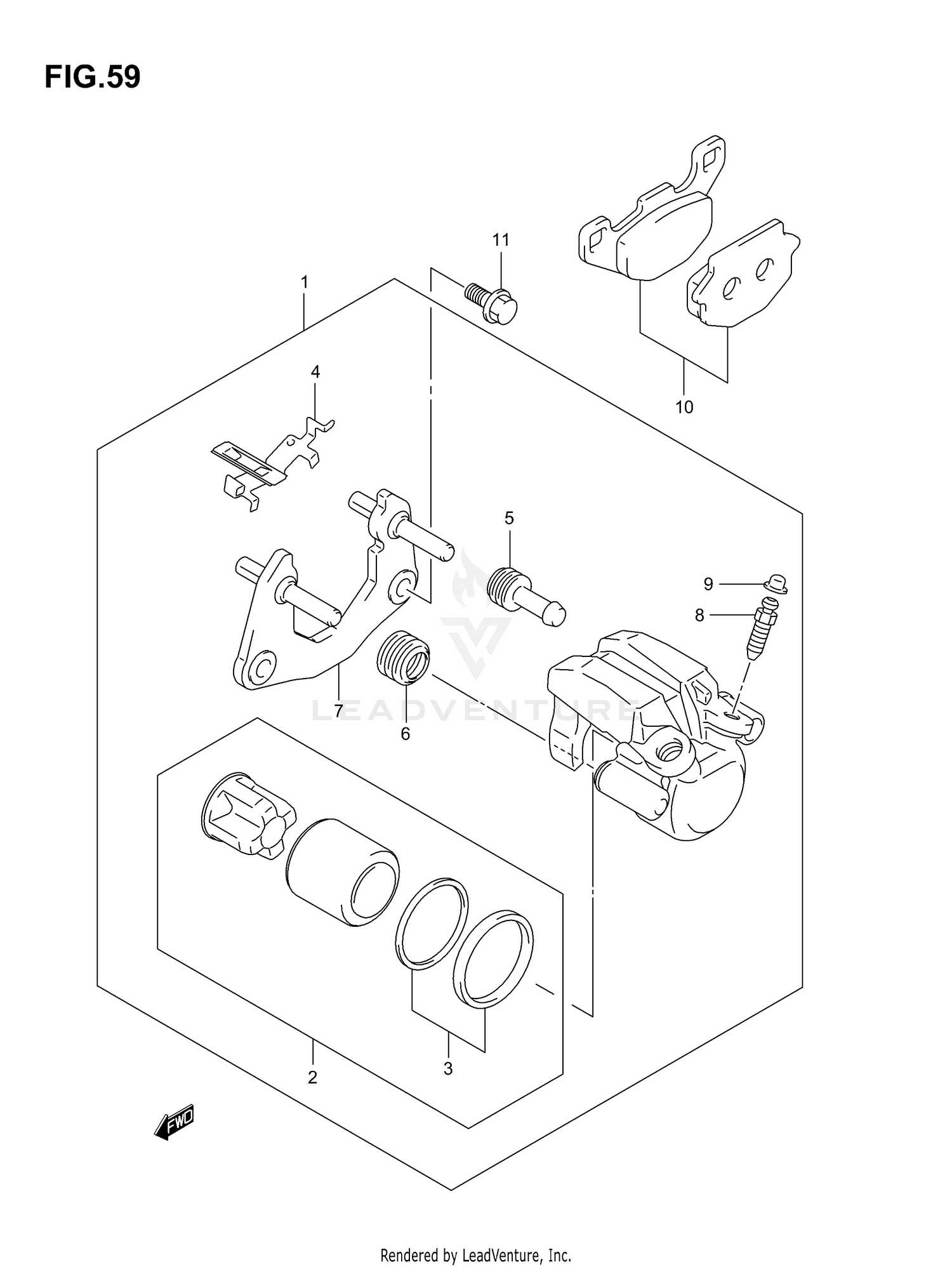 REAR CALIPER (MODEL K4)