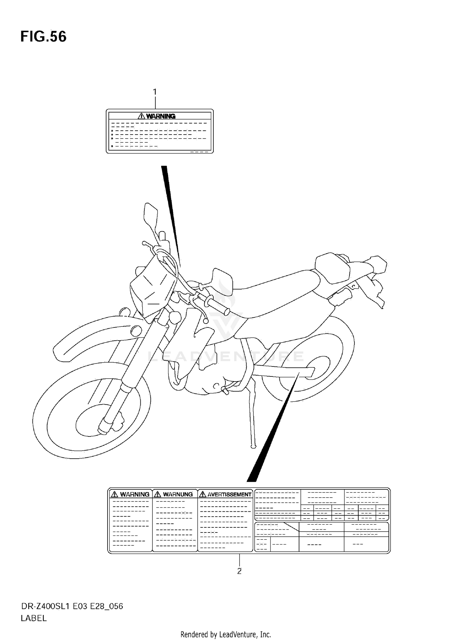 LABEL (DR-Z400SL1 E28)