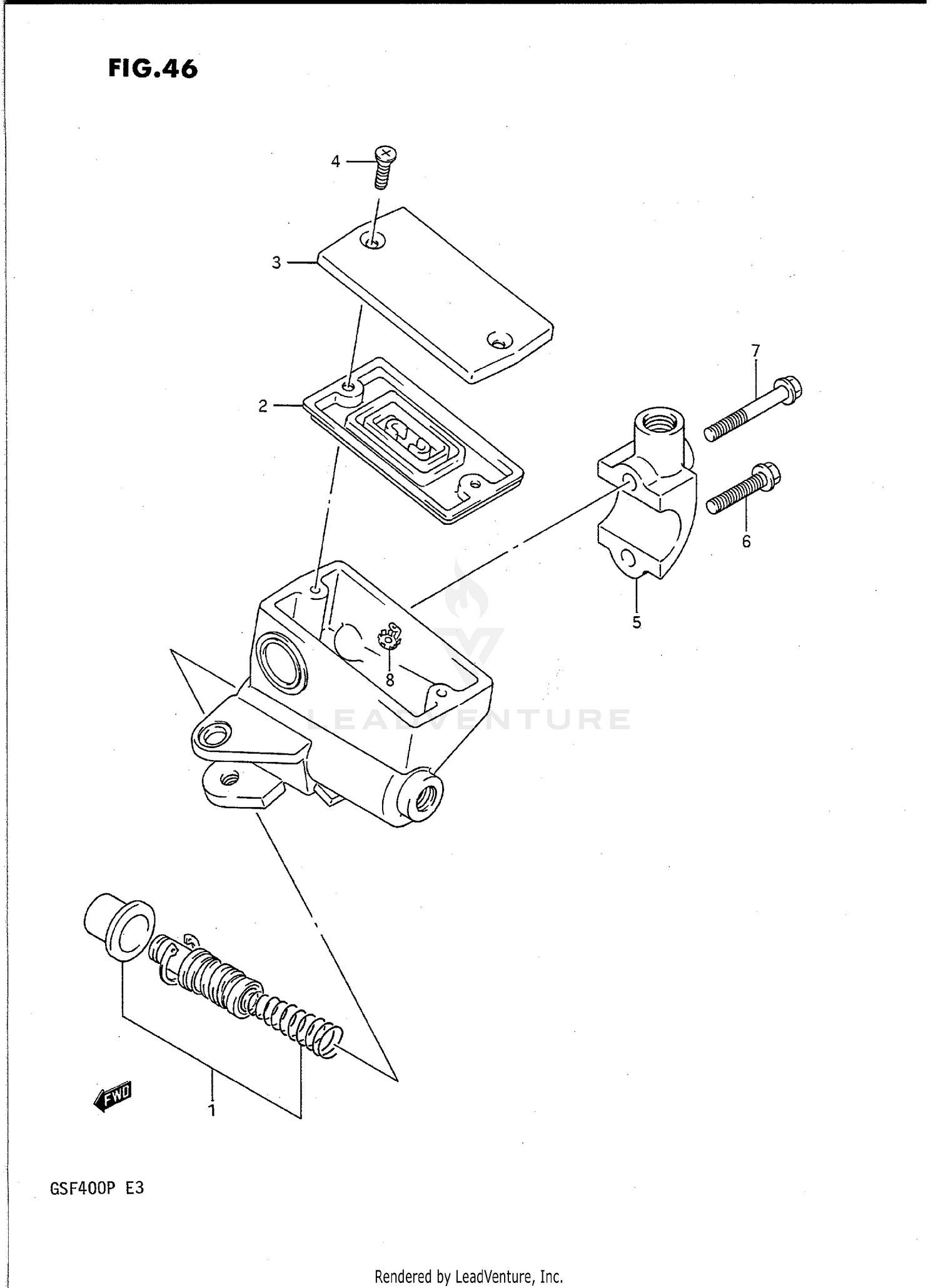 FRONT MASTER CYLINDER (MODEL M/N)