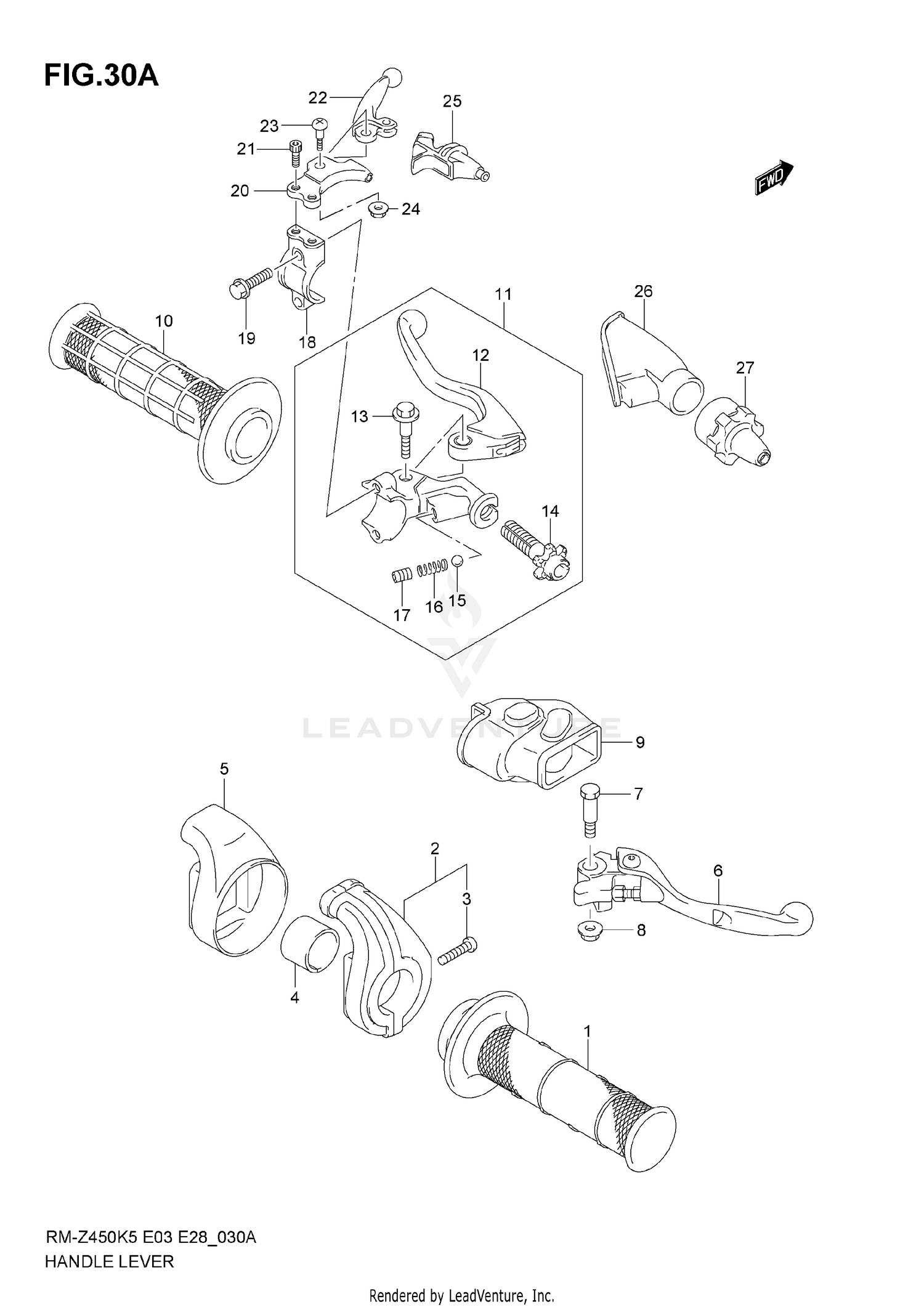HANDLE LEVER (MODEL K6)