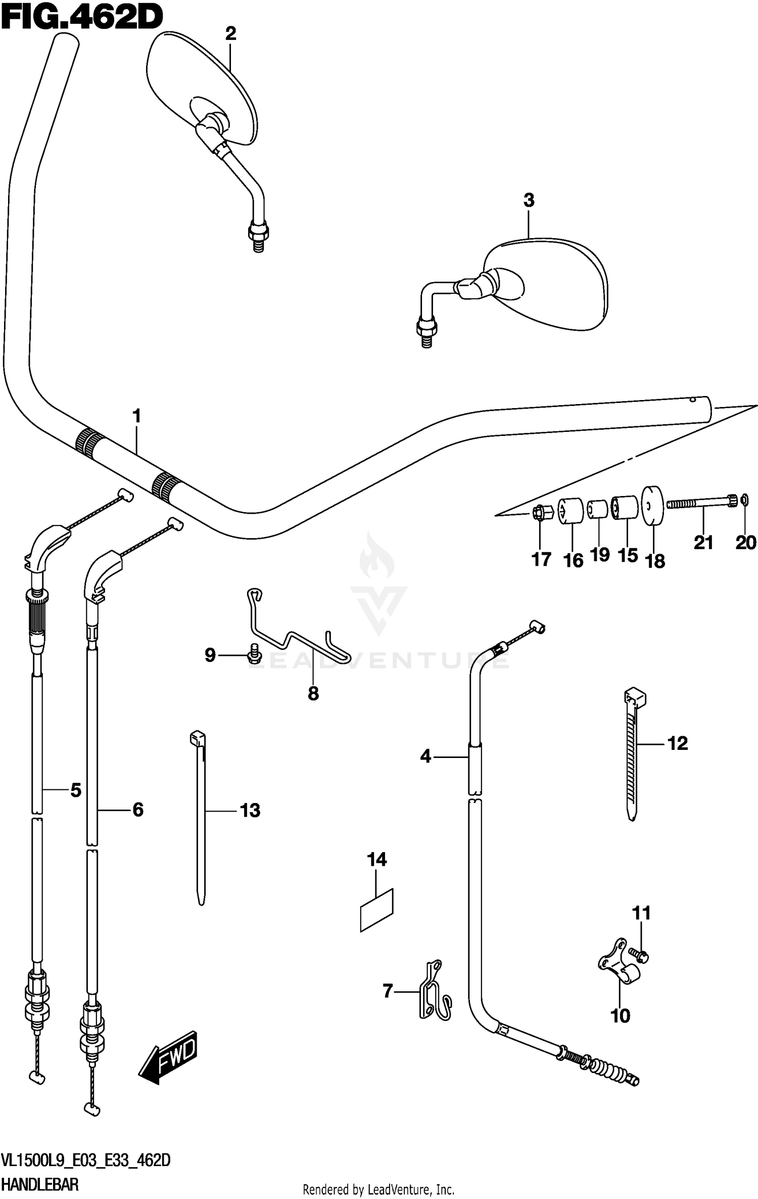 HANDLEBAR (VL1500TL9 E33)
