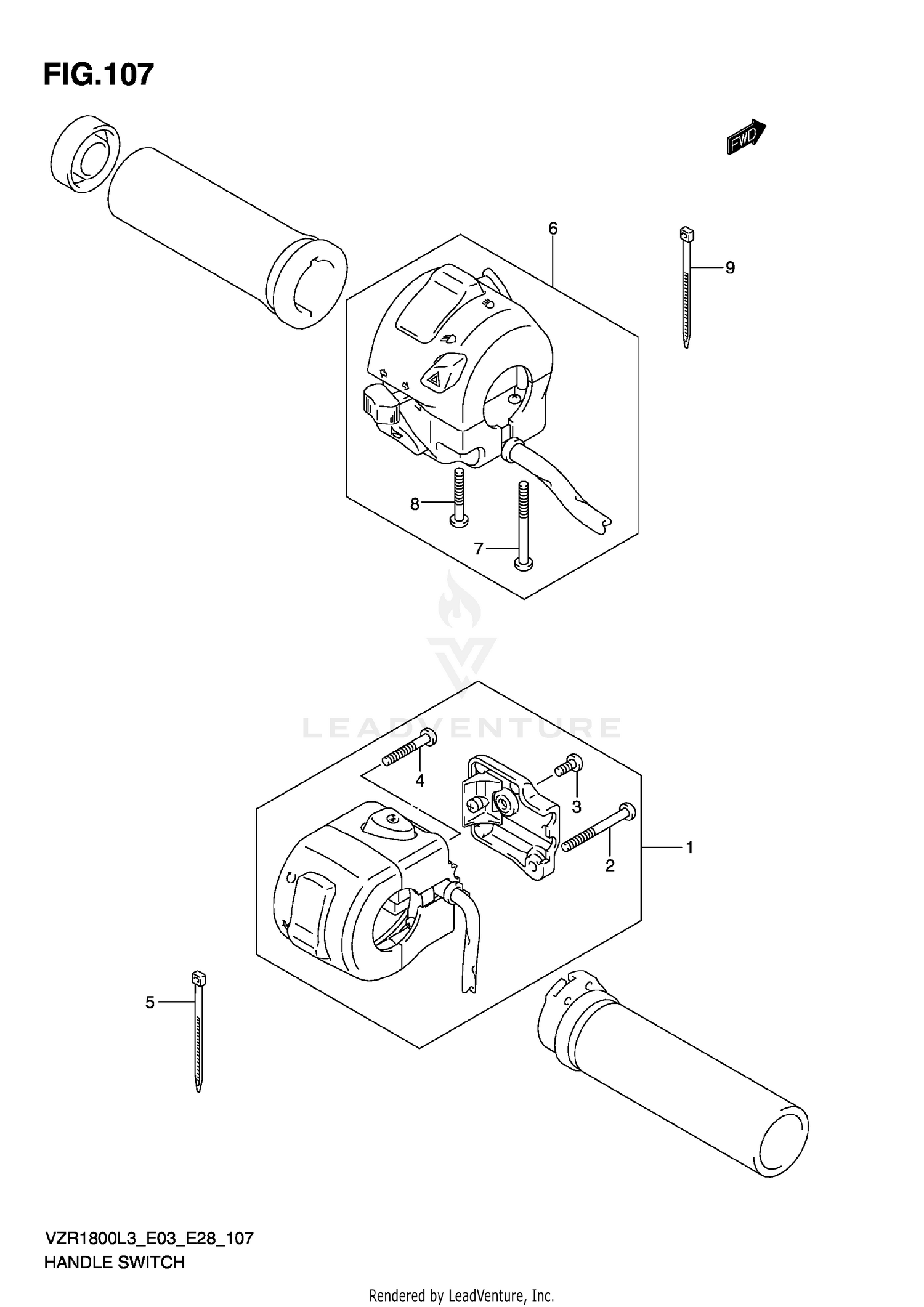 HANDLE SWITCH (VZR1800L3 E28)