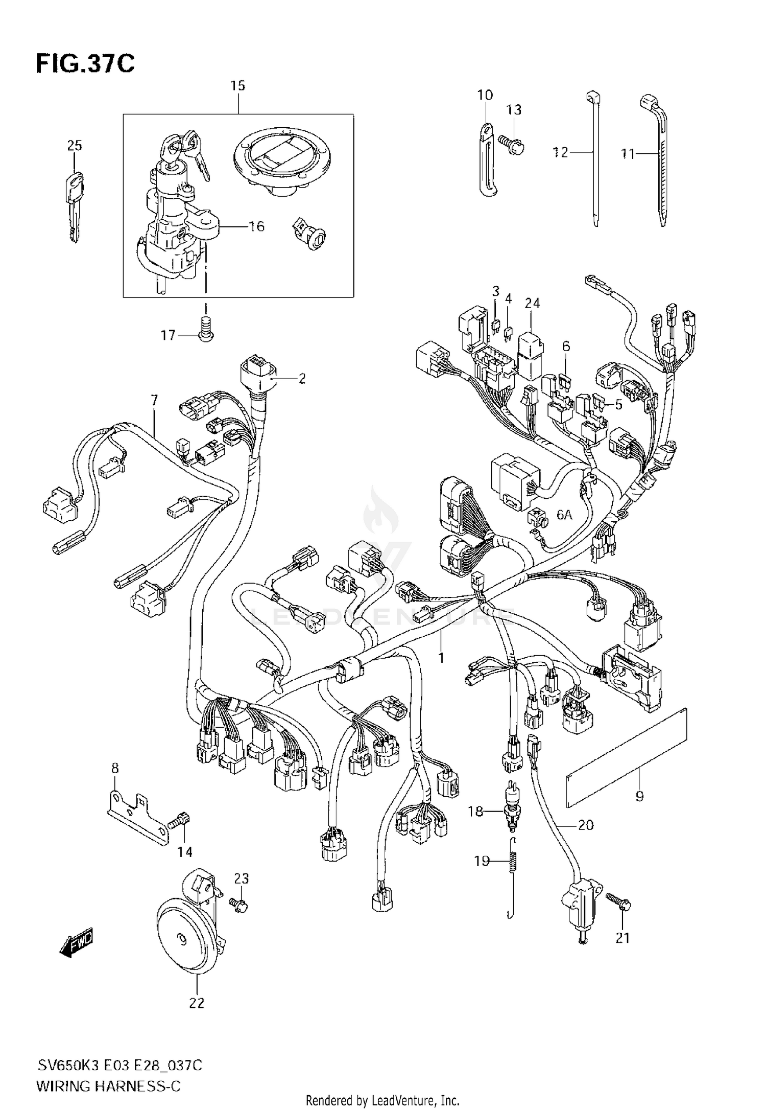 WIRING HARNESS (SV650SAK7)